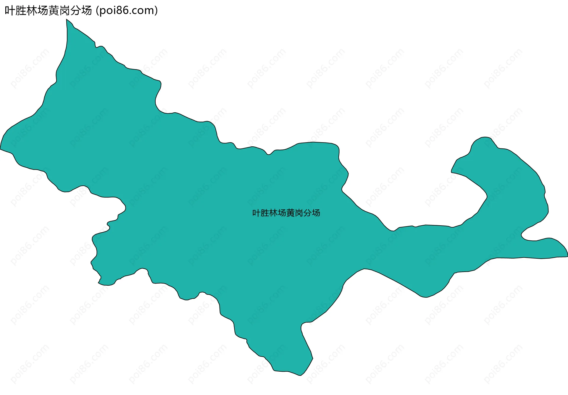 叶胜林场黄岗分场边界地图