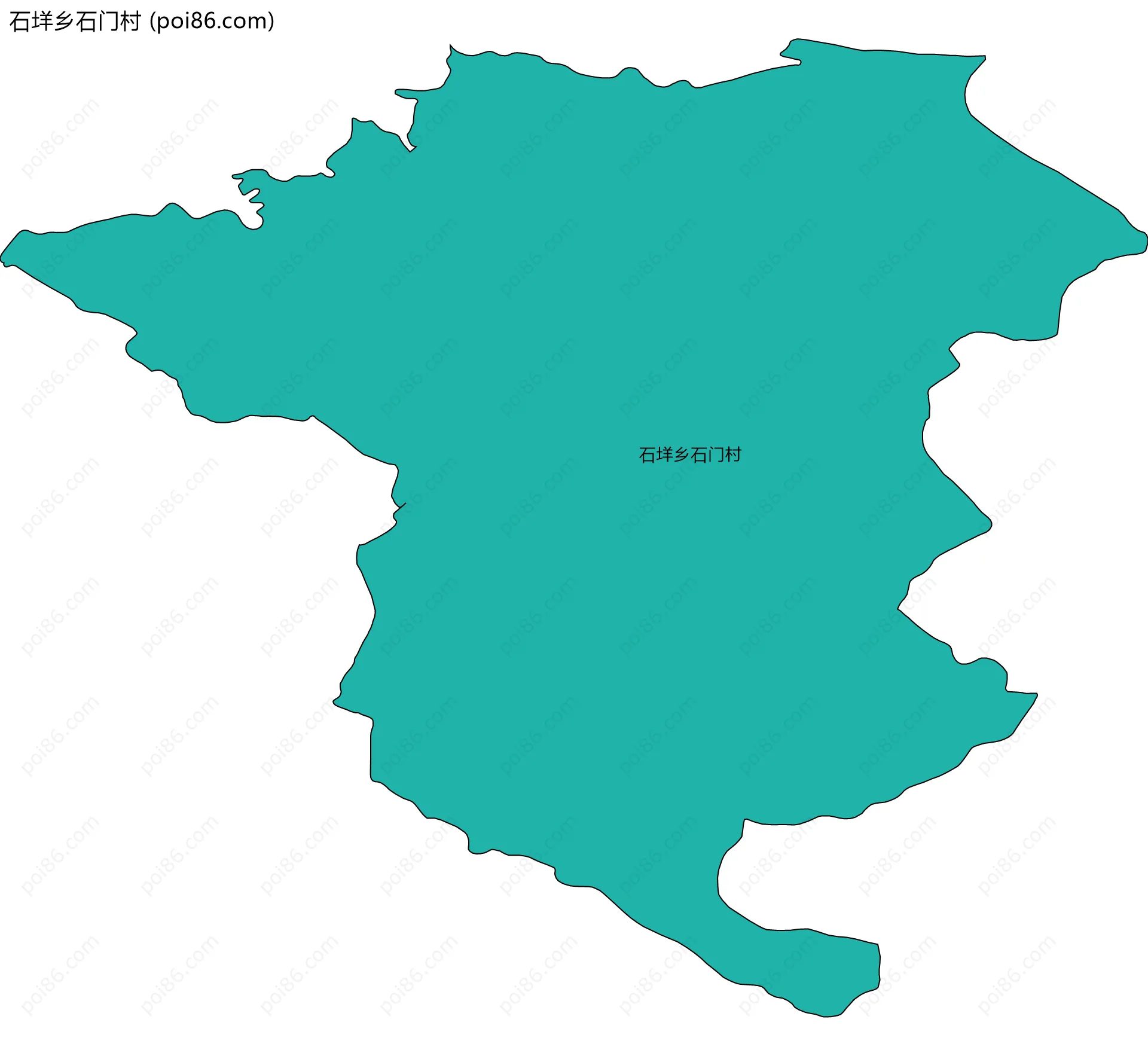 石垟乡石门村边界地图