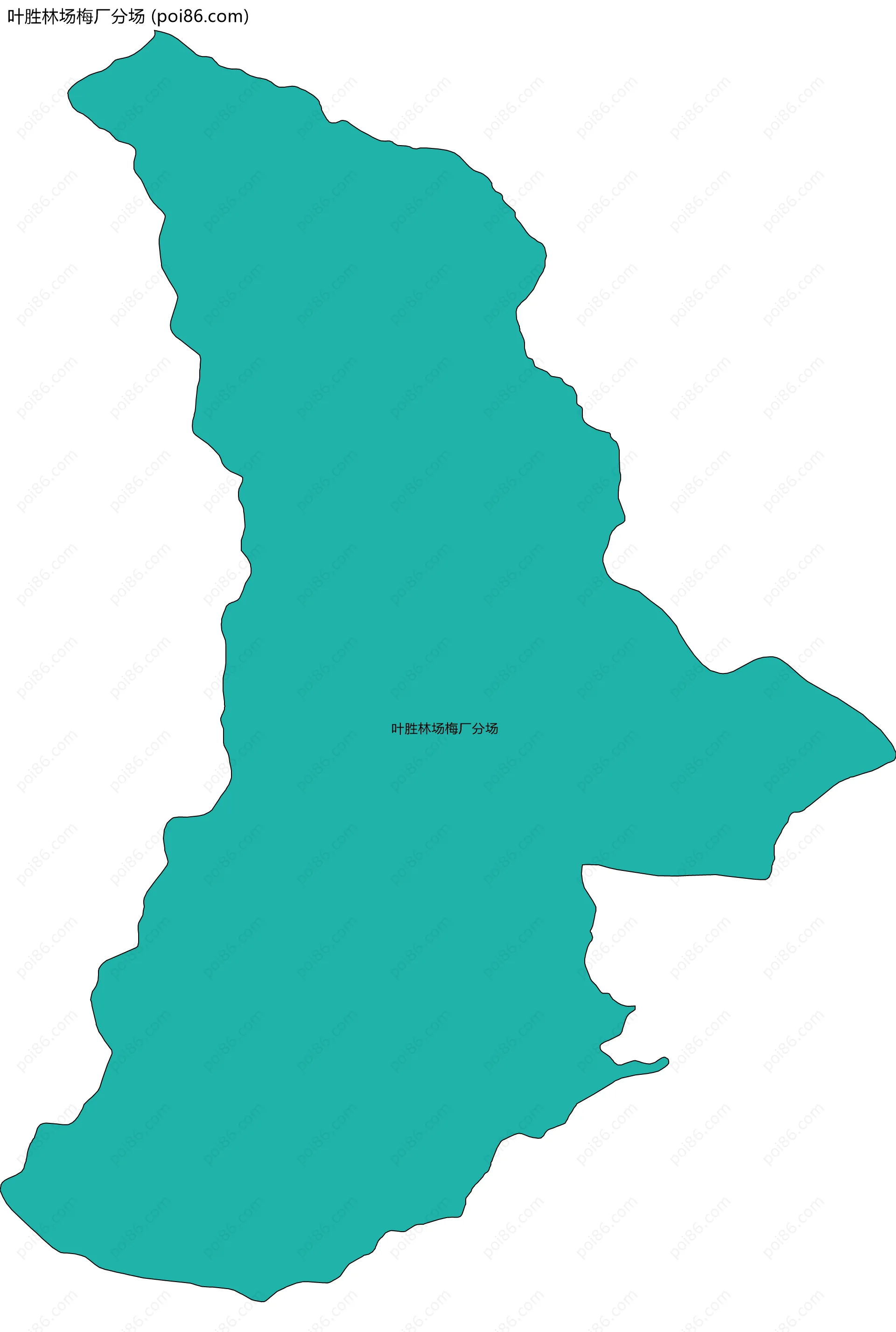 叶胜林场梅厂分场边界地图