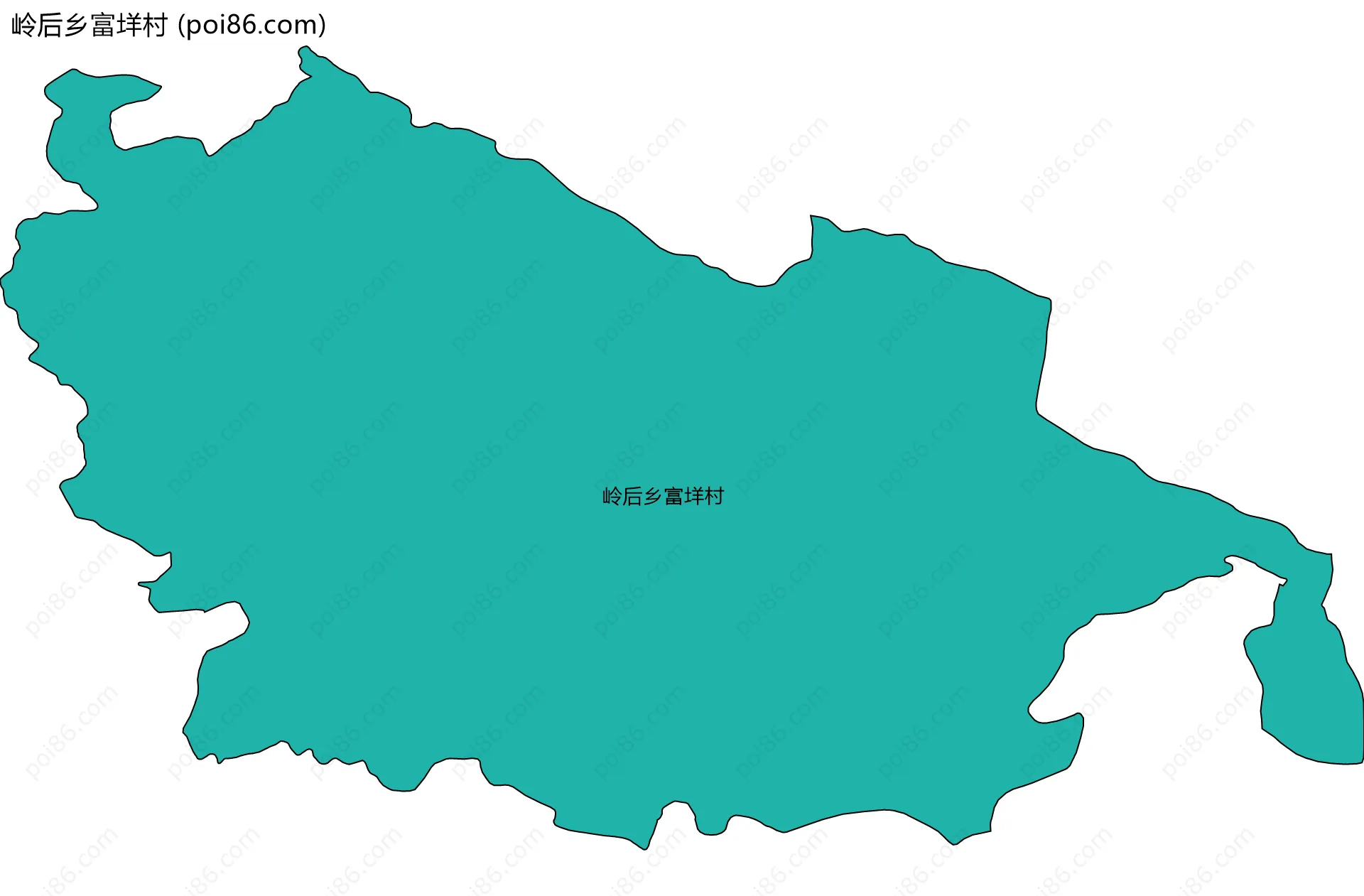 岭后乡富垟村边界地图