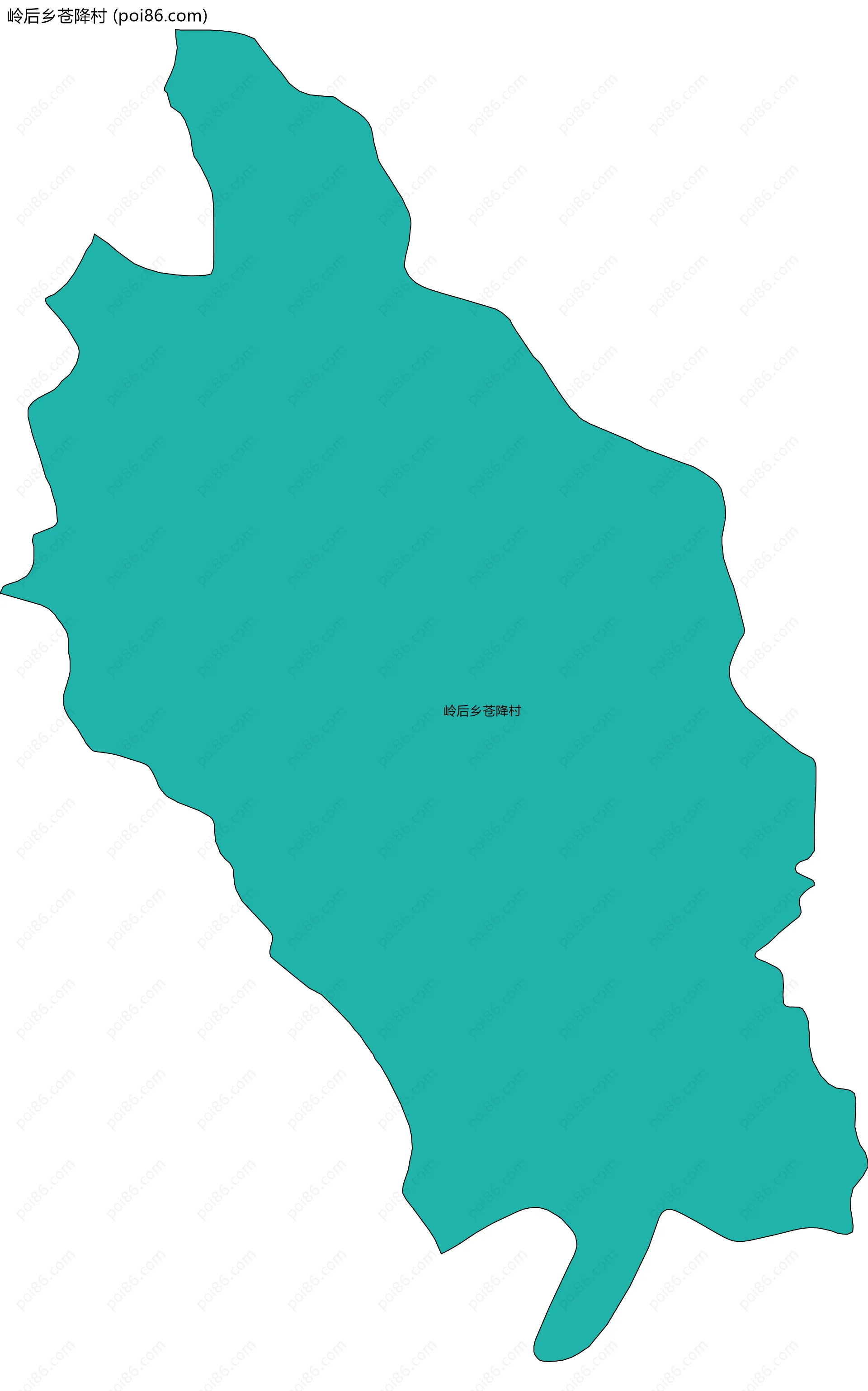 岭后乡苍降村边界地图