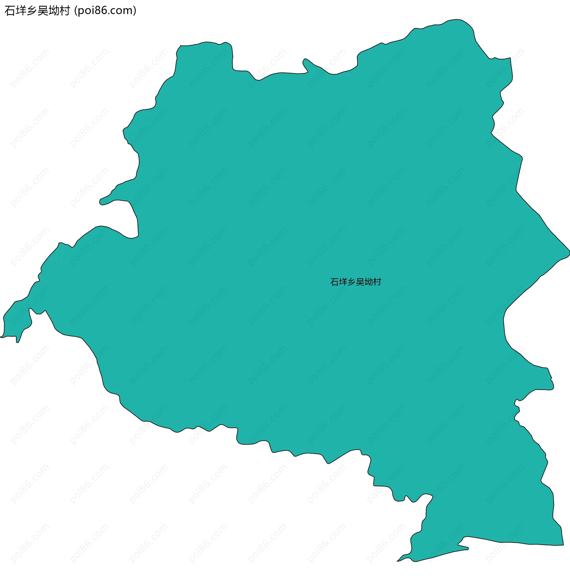 石垟乡吴坳村边界地图