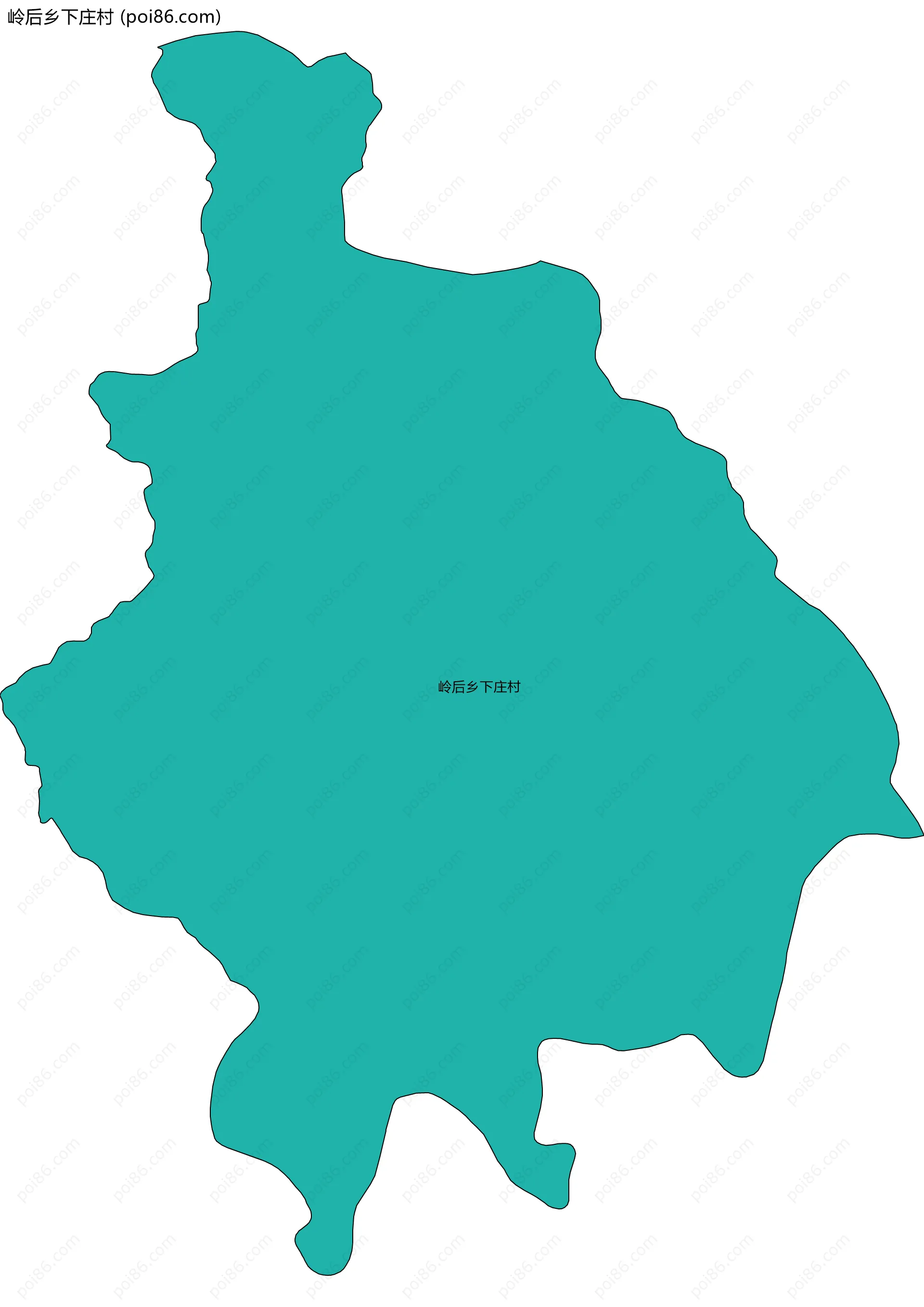 岭后乡下庄村边界地图