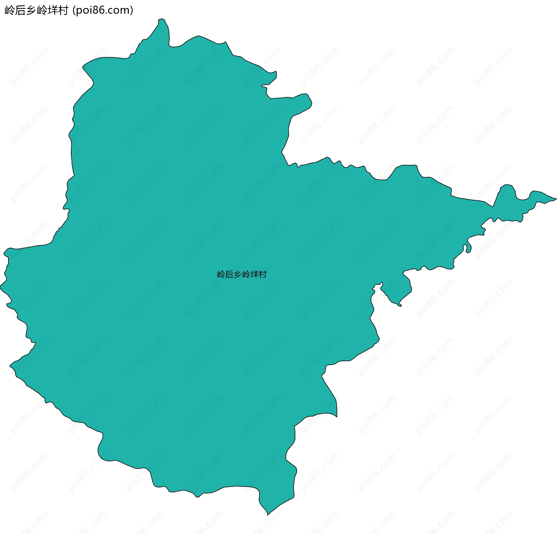 岭后乡岭垟村边界地图