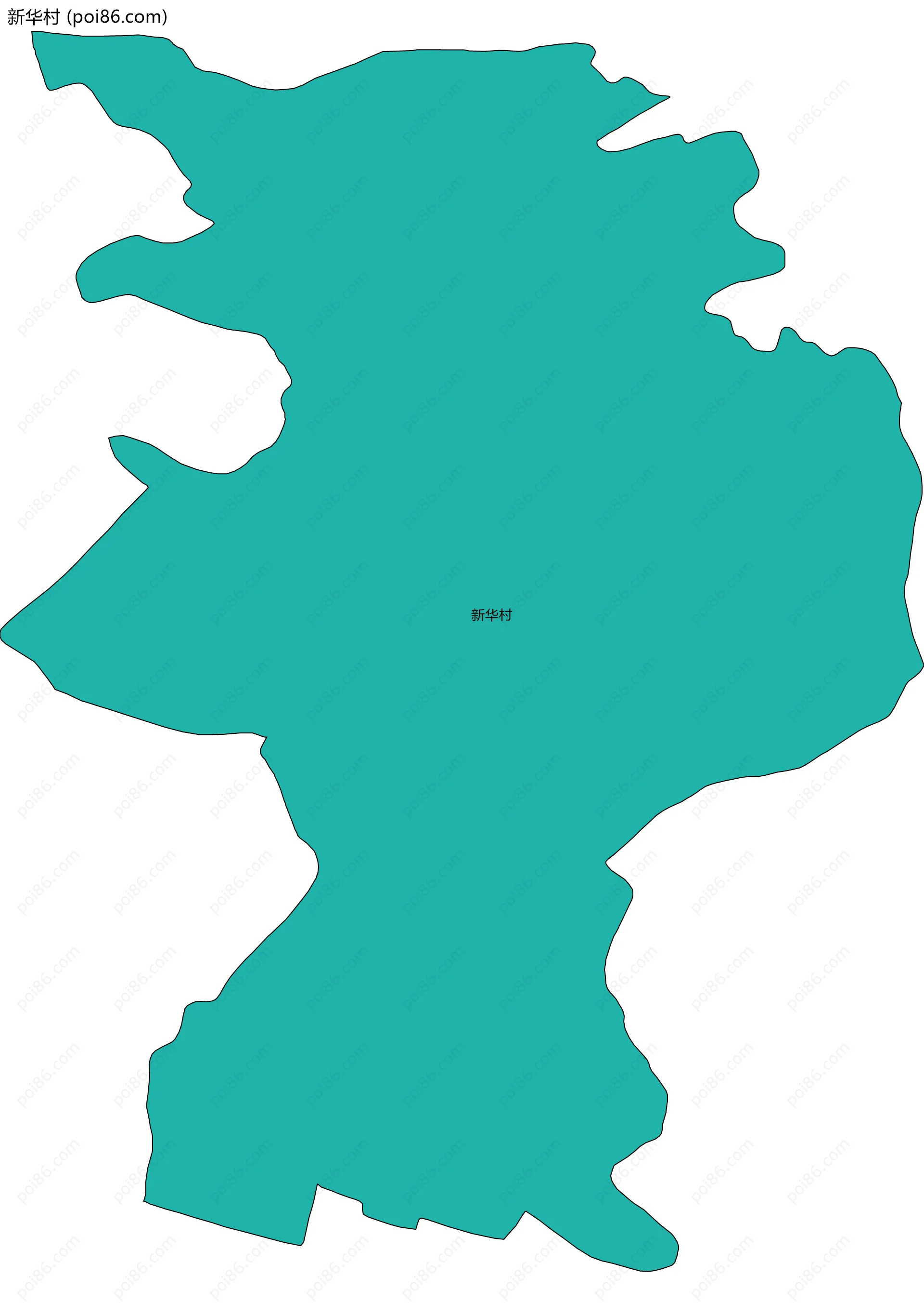 新华村边界地图