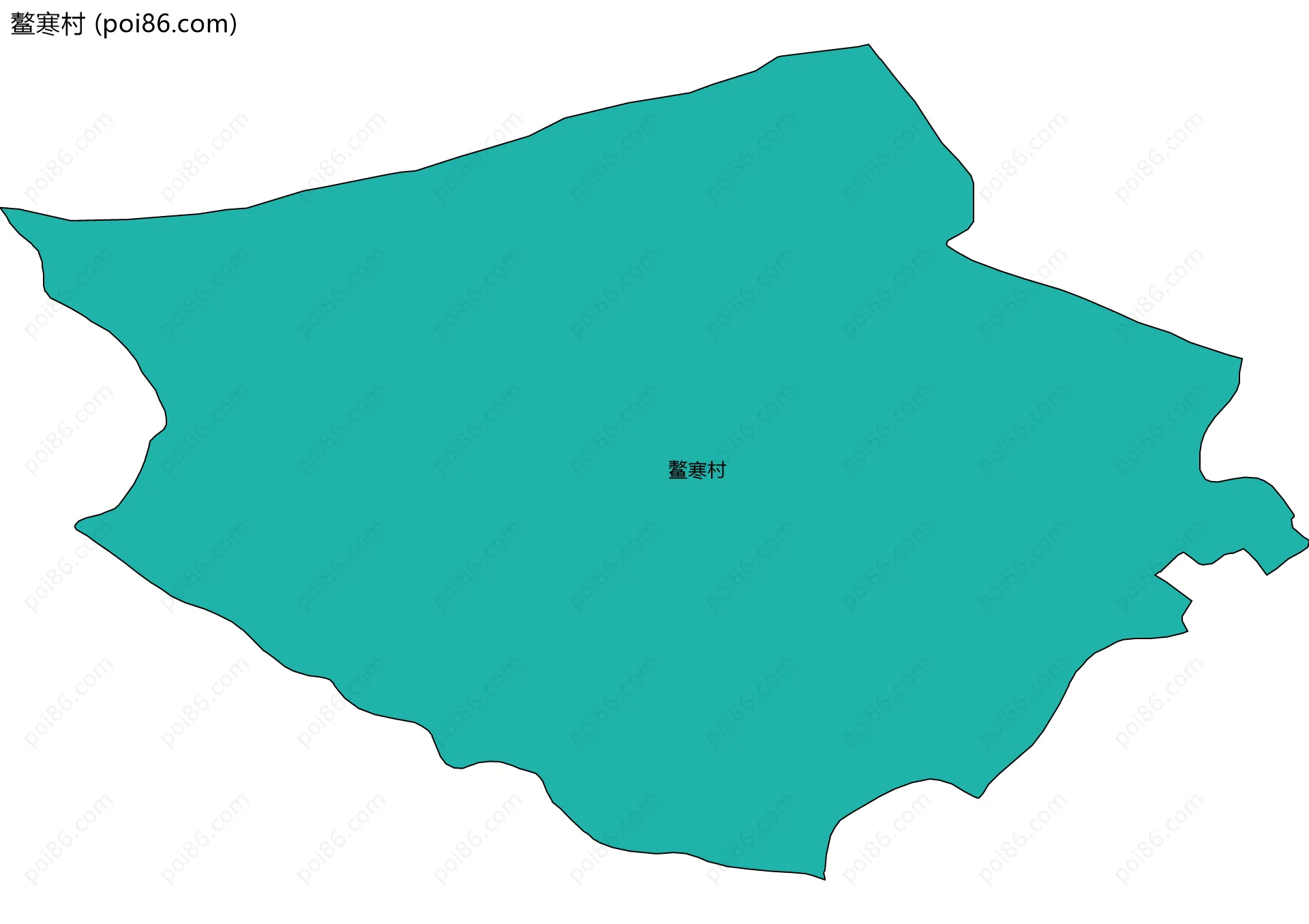鳌寒村边界地图