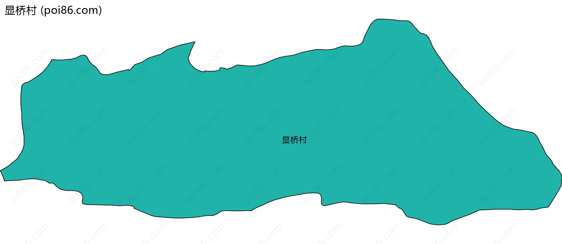 显桥村边界地图
