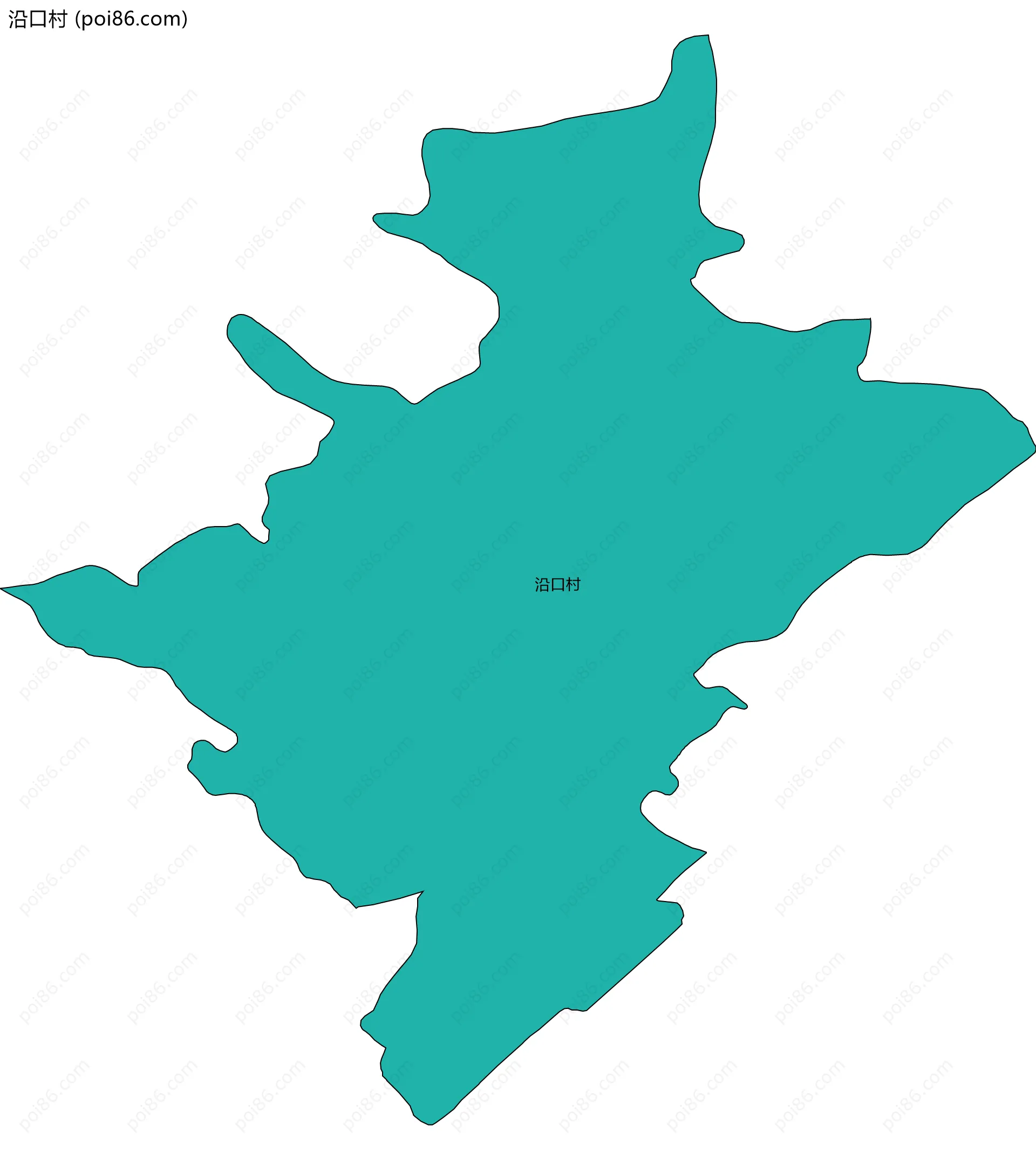 沿口村边界地图