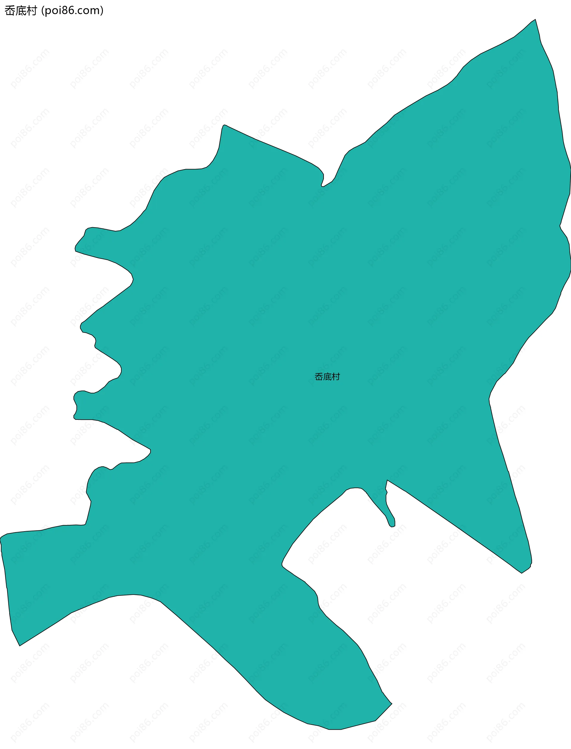 岙底村边界地图