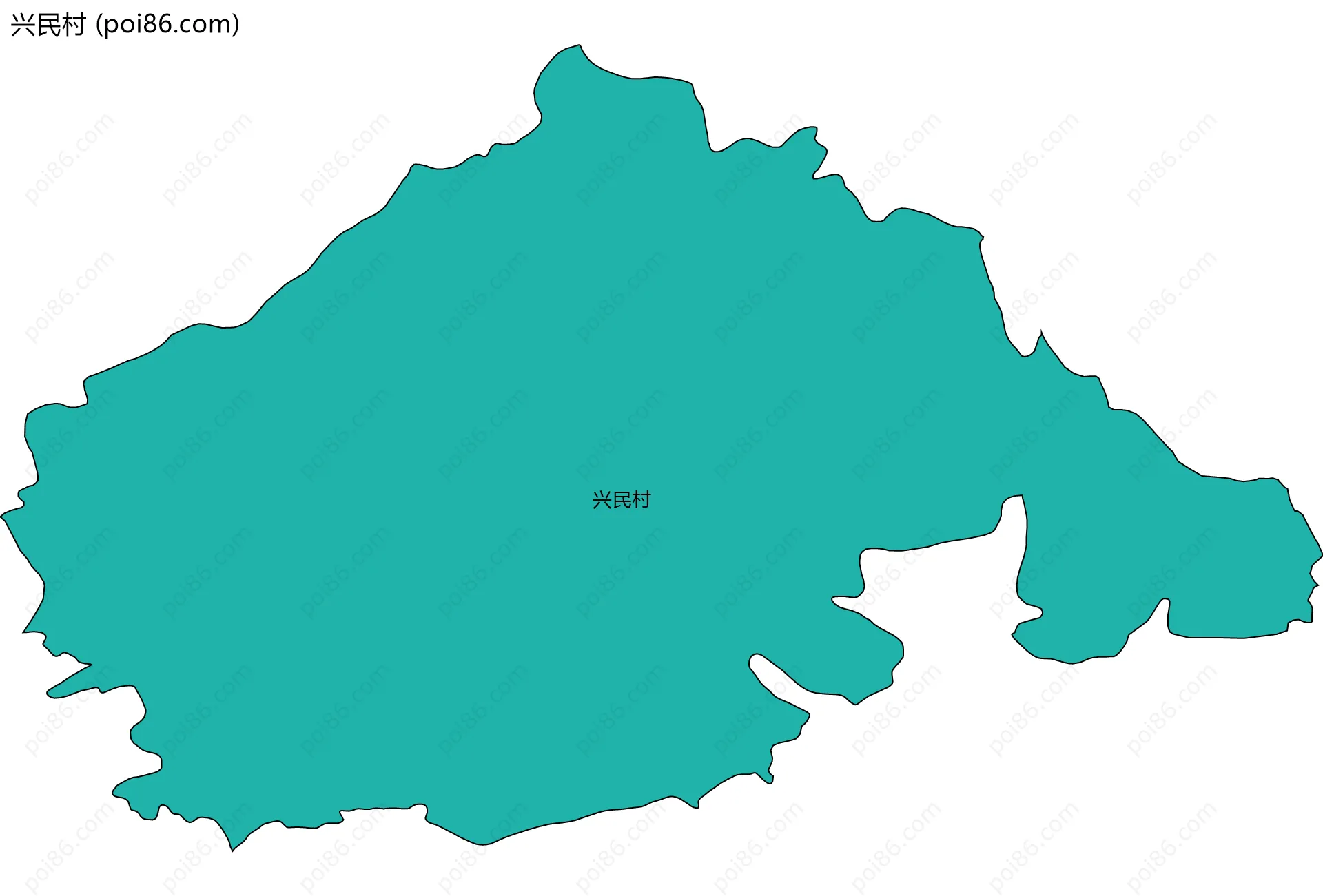 兴民村边界地图