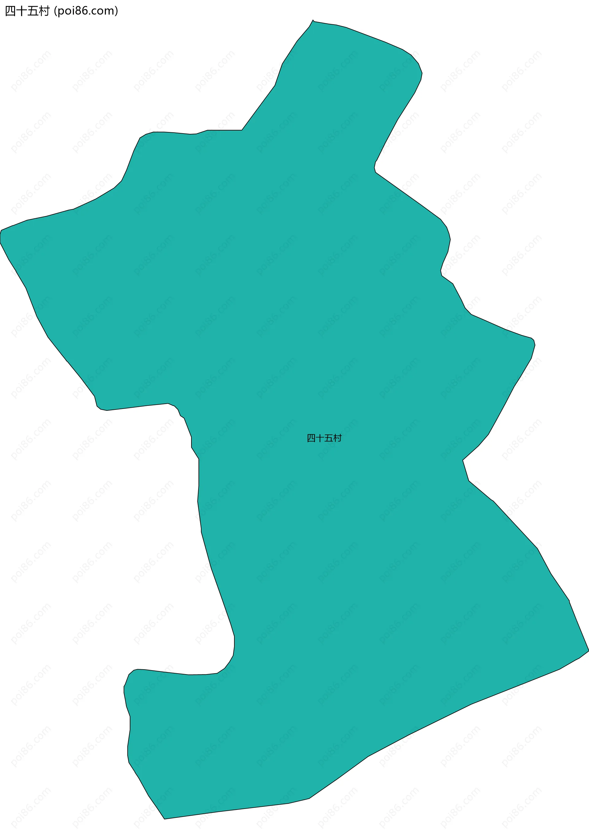 四十五村边界地图