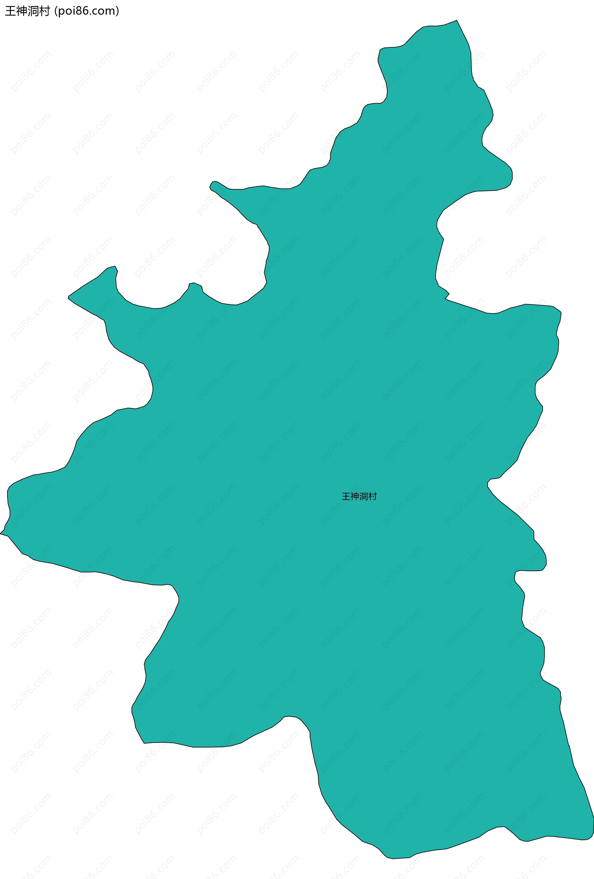 王神洞村边界地图