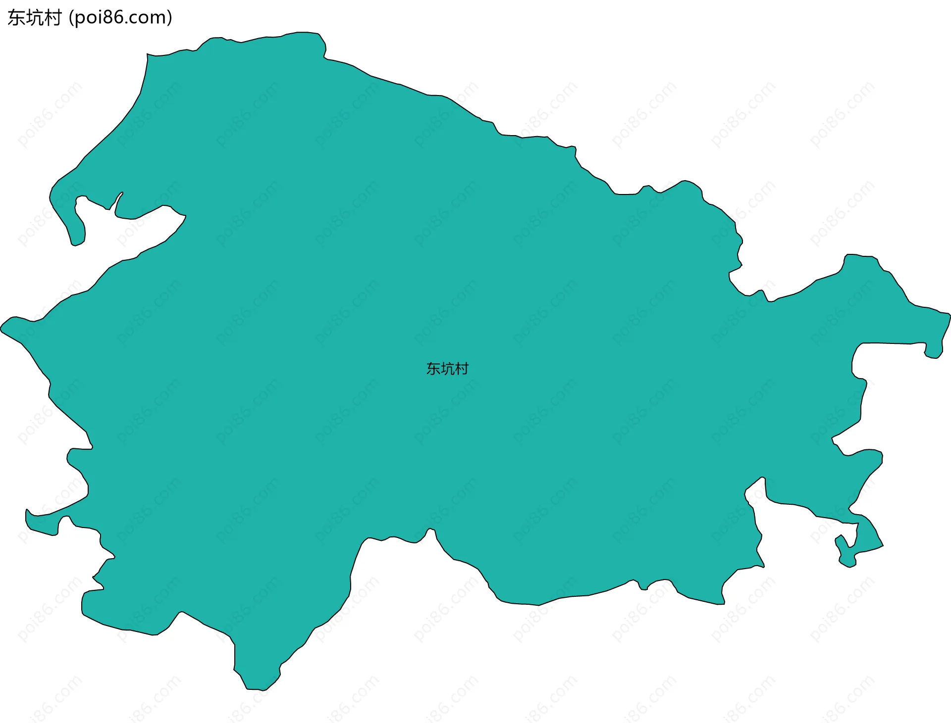 东坑村边界地图