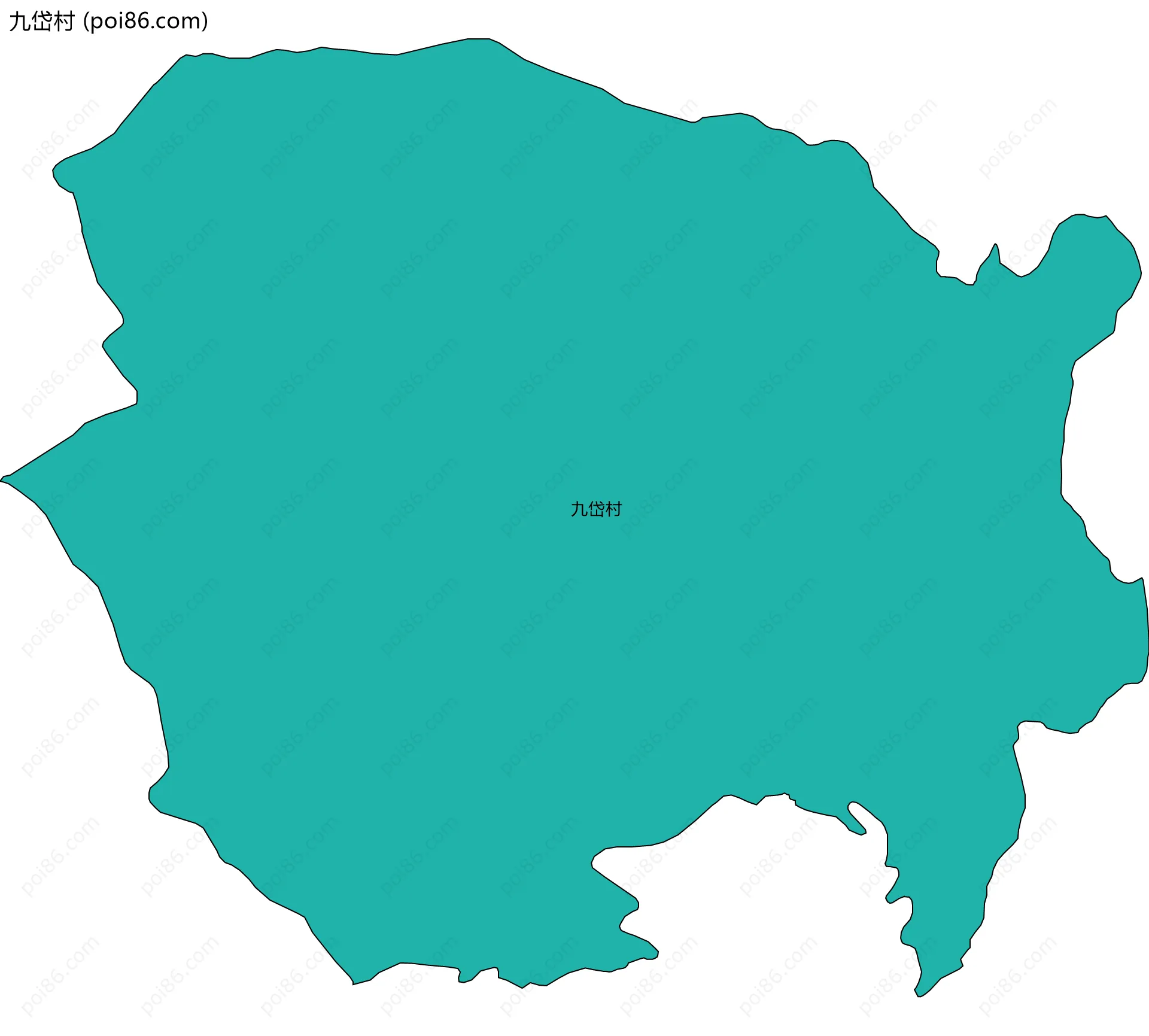 九岱村边界地图