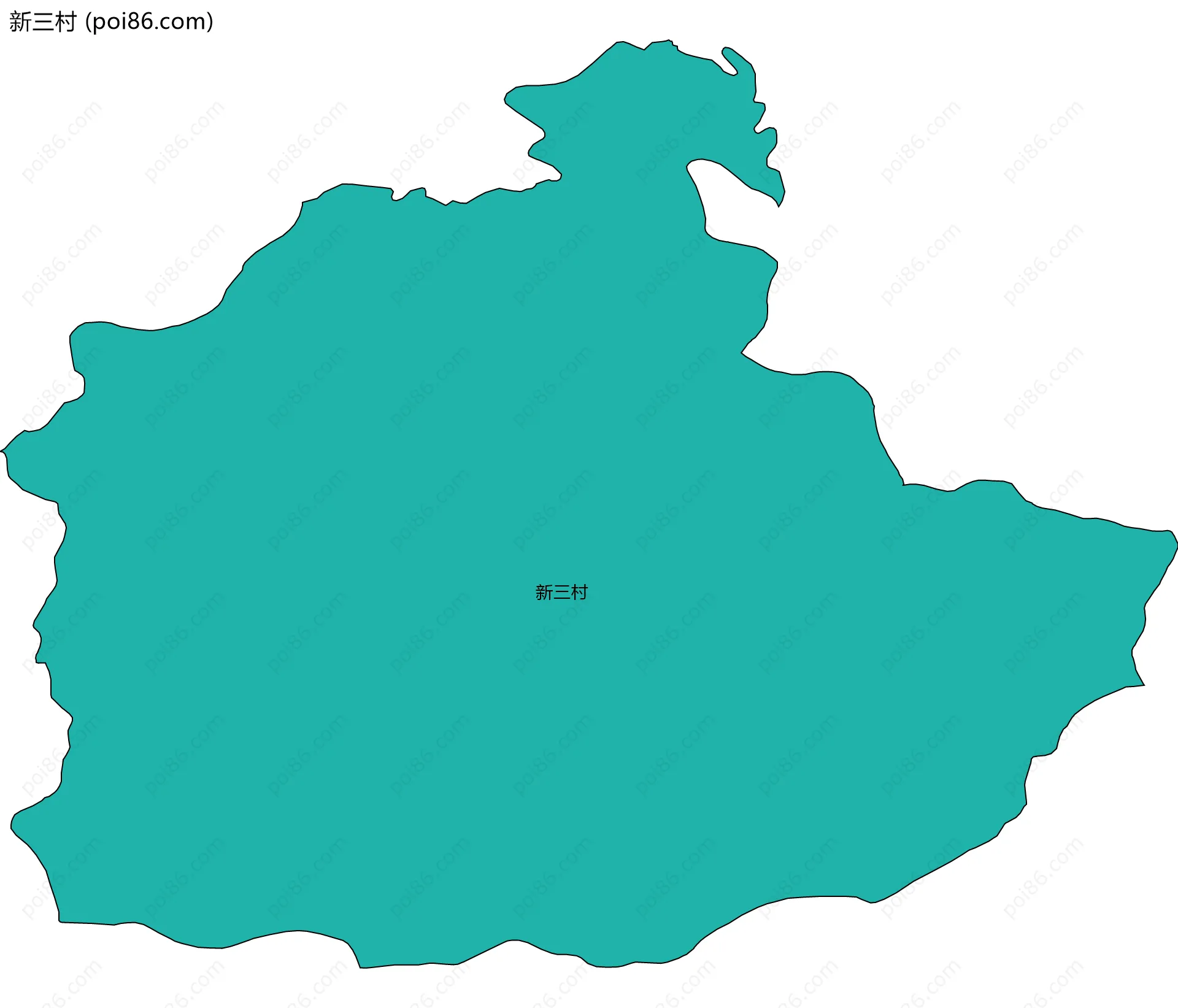新三村边界地图