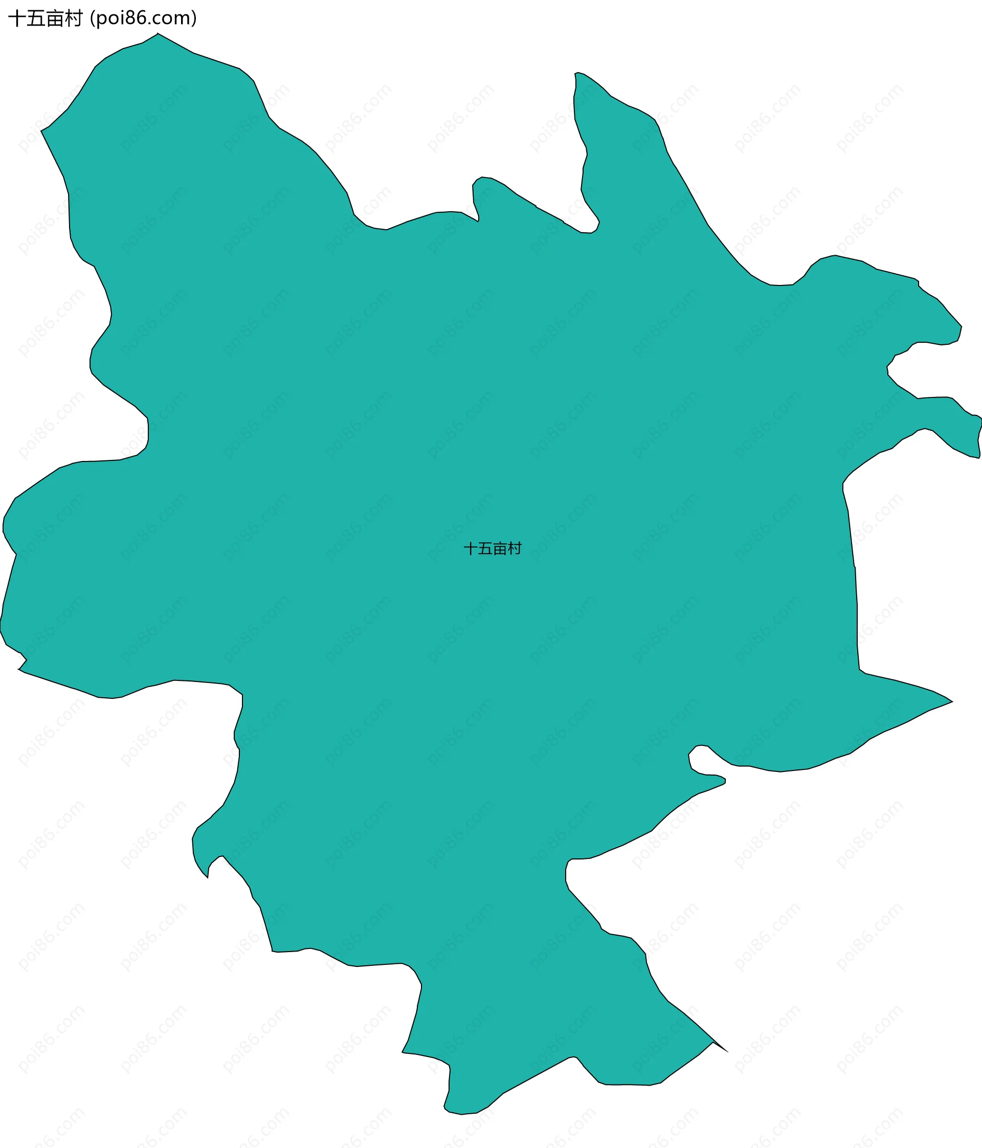 十五亩村边界地图