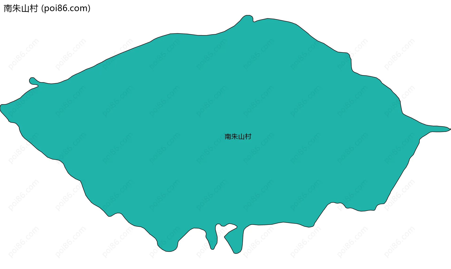 南朱山村边界地图