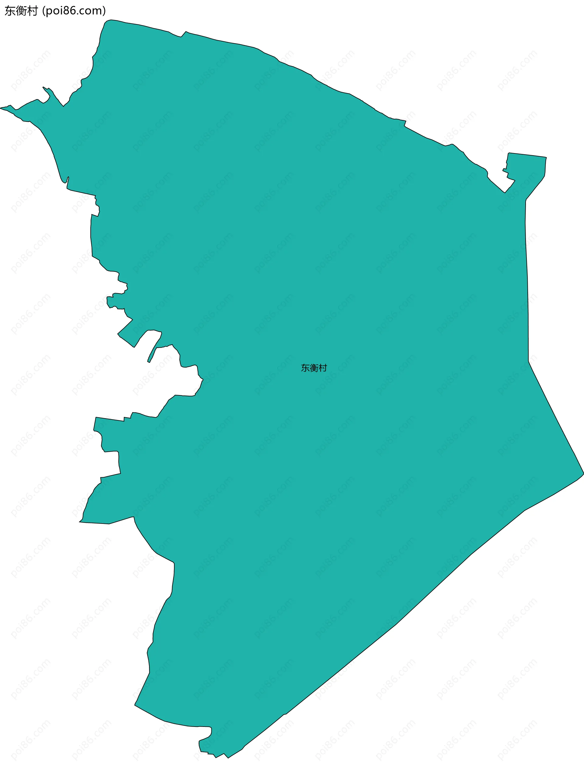 东衡村边界地图