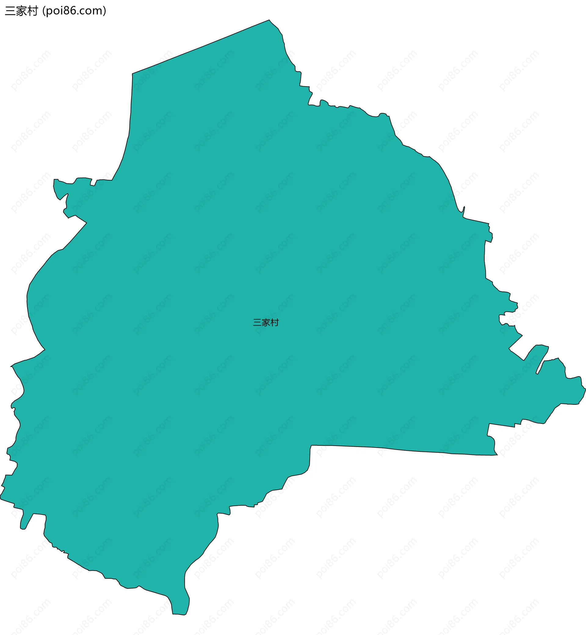 三家村边界地图