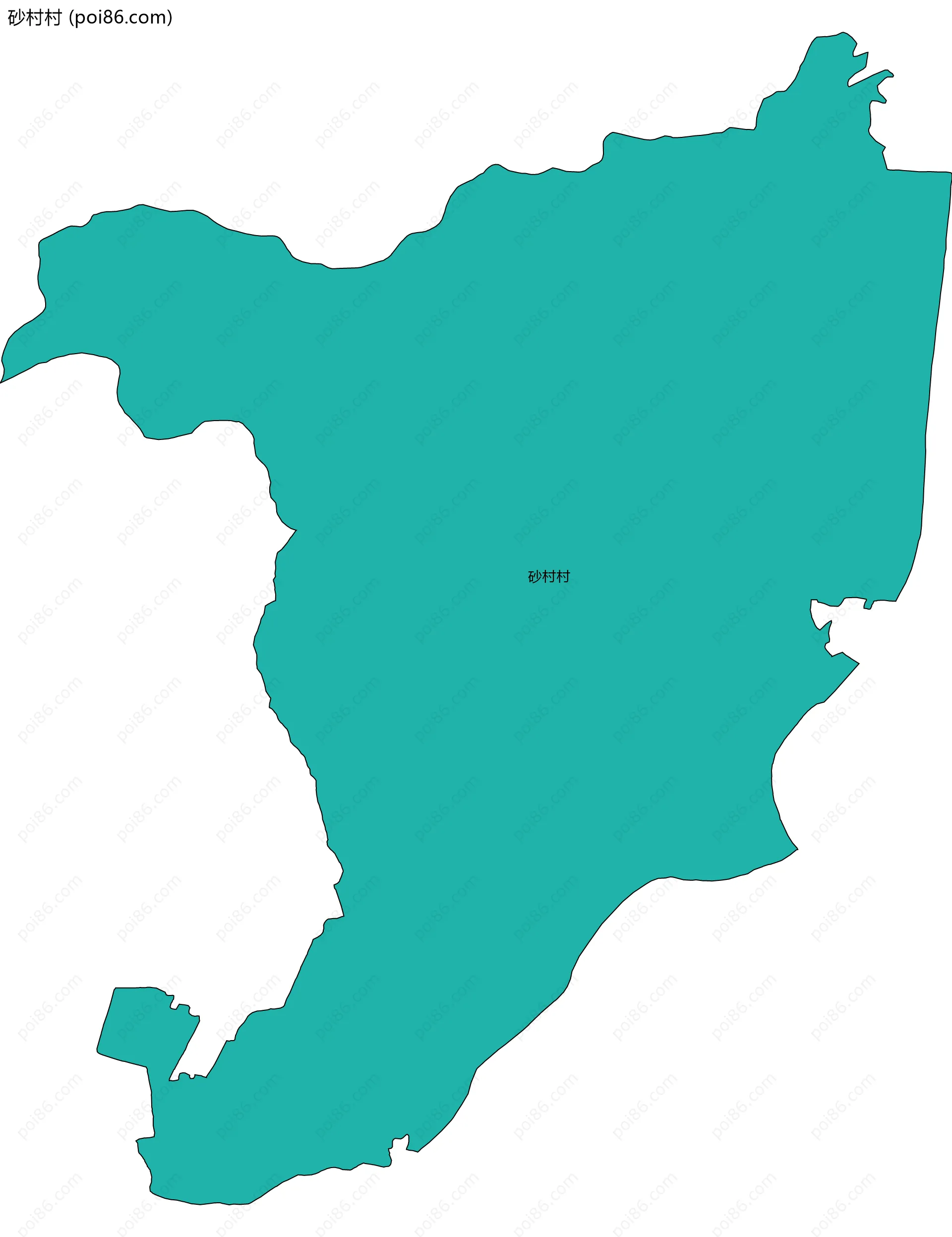砂村村边界地图