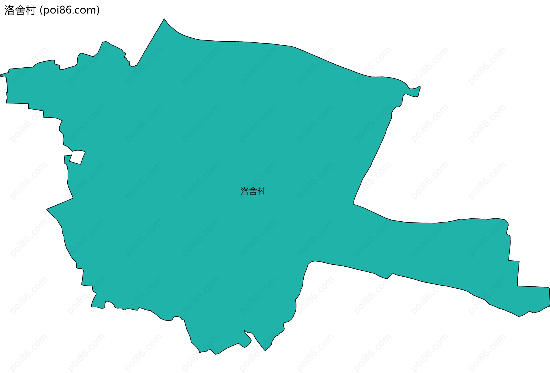 洛舍村边界地图