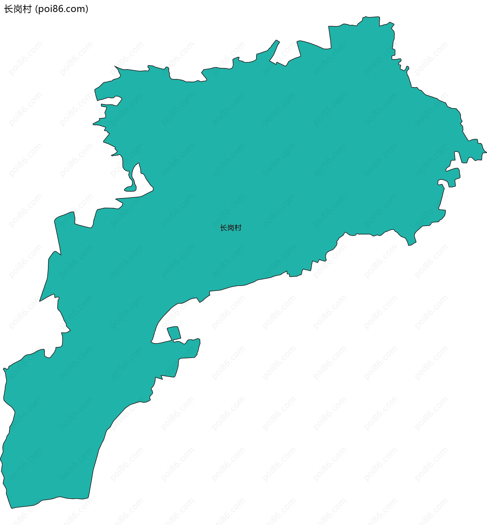 长岗村边界地图