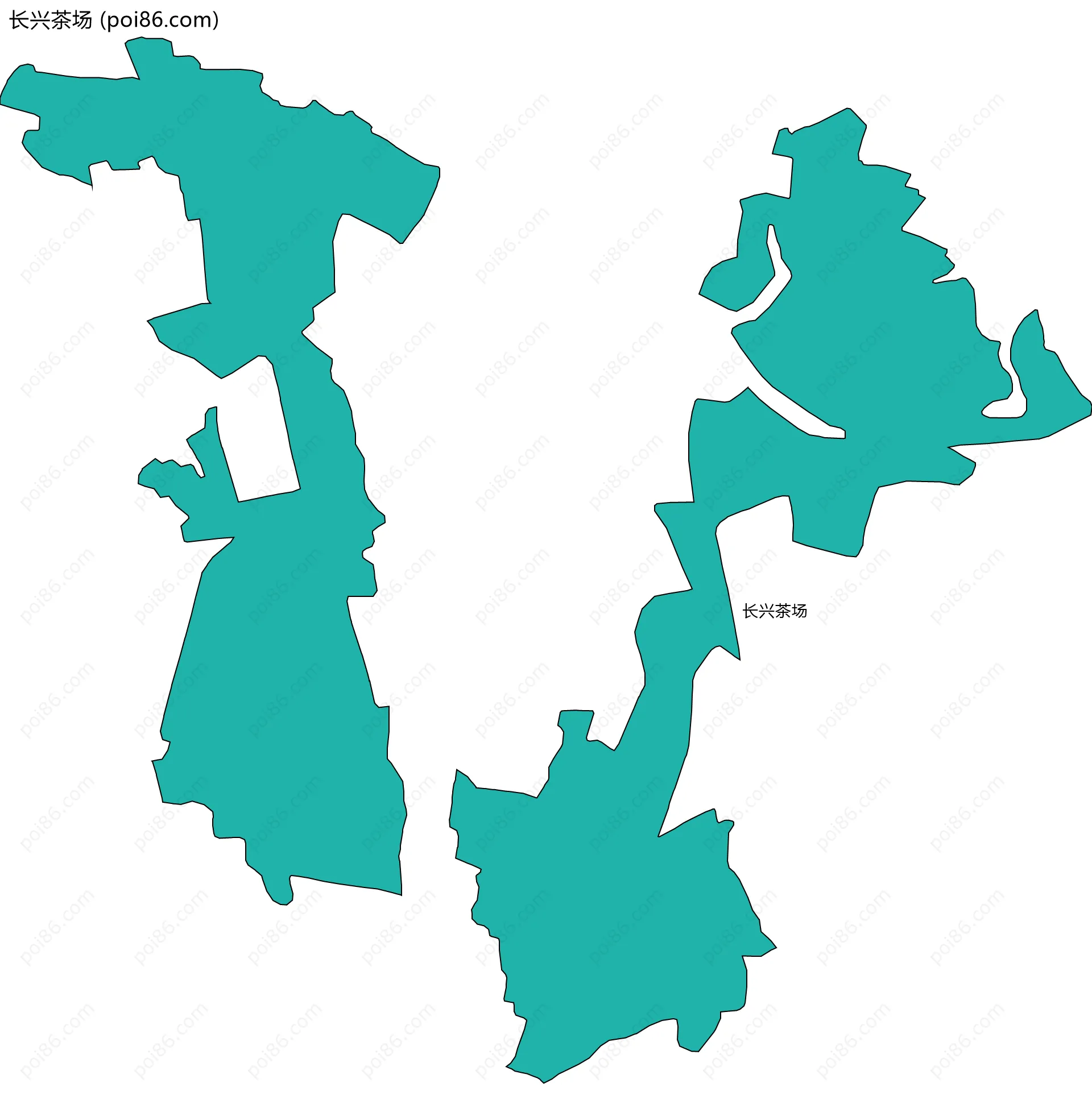 长兴茶场边界地图