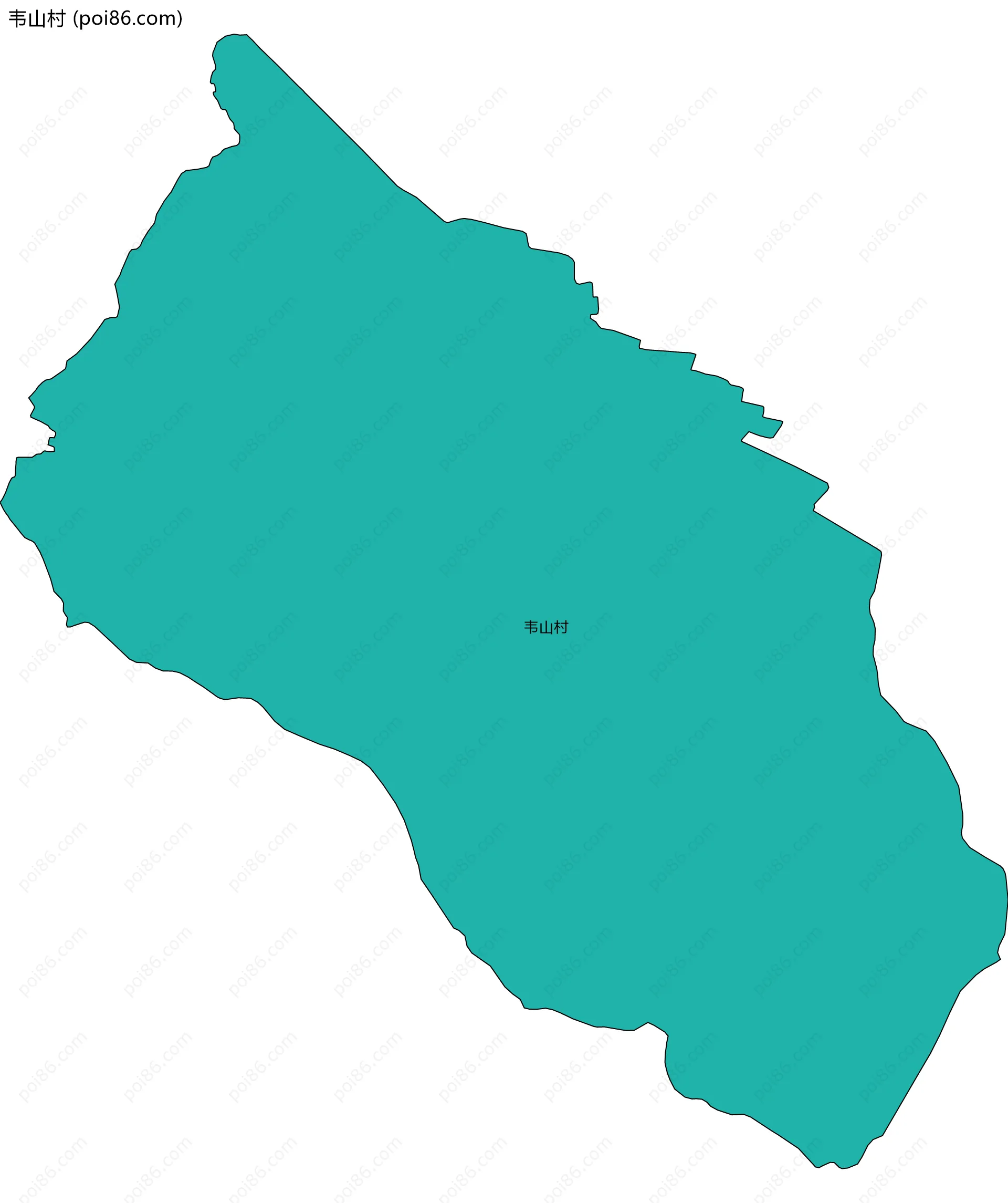韦山村边界地图