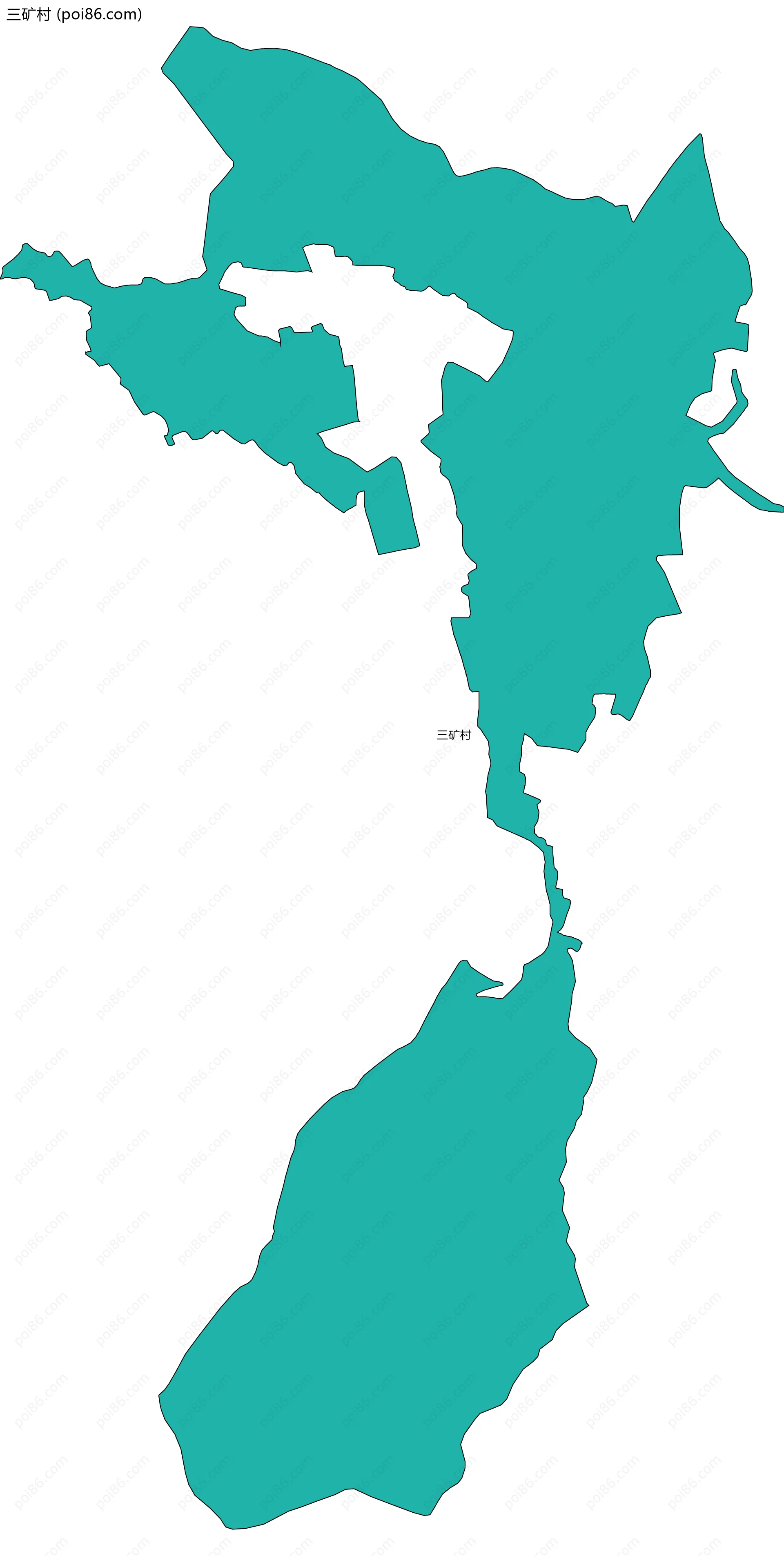 三矿村边界地图