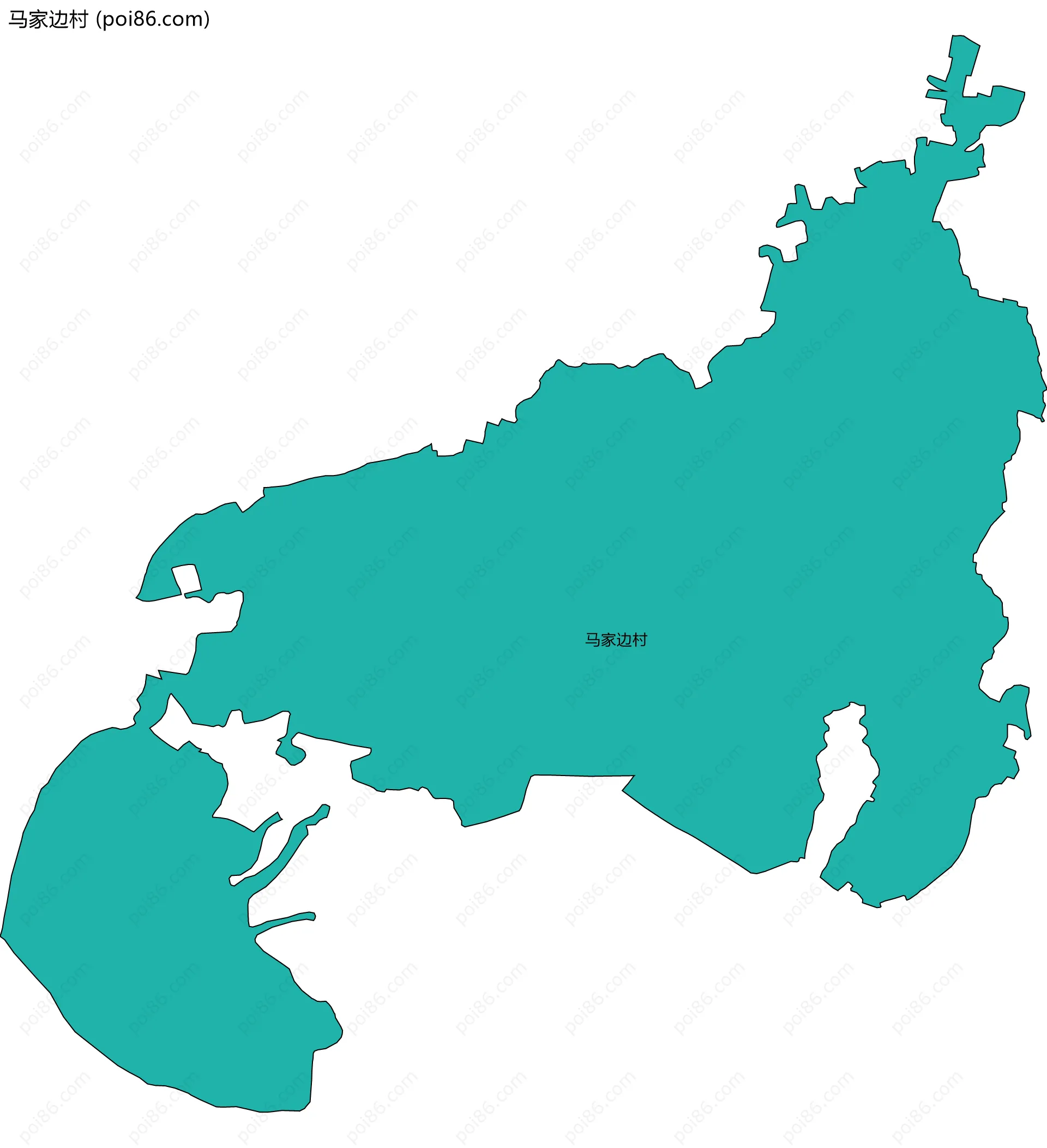 马家边村边界地图