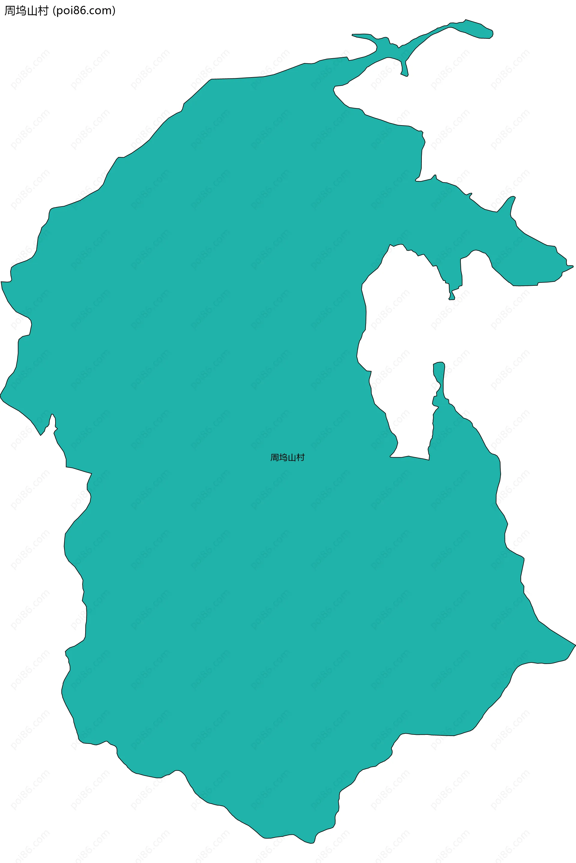 周坞山村边界地图