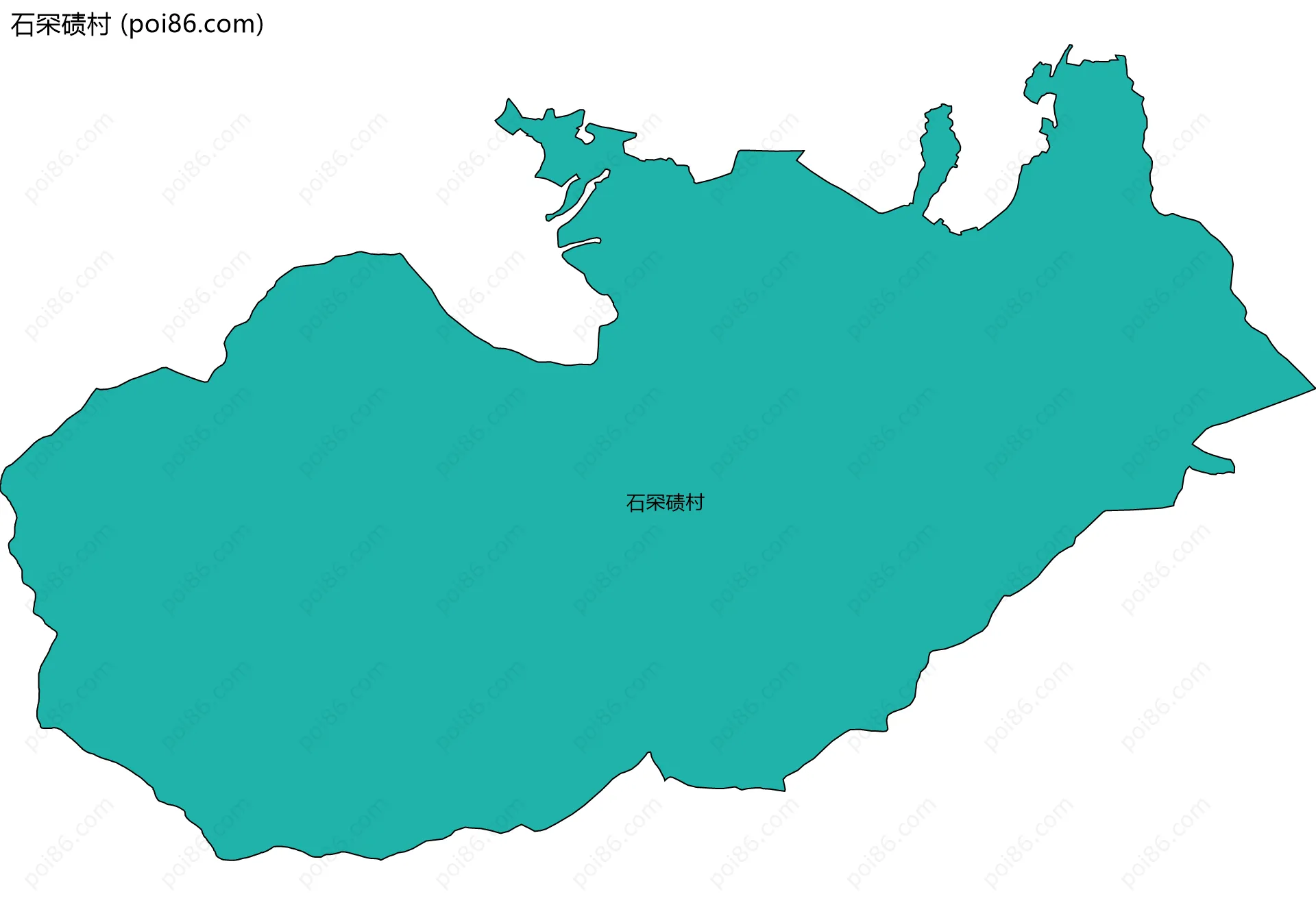 石罙碛村边界地图