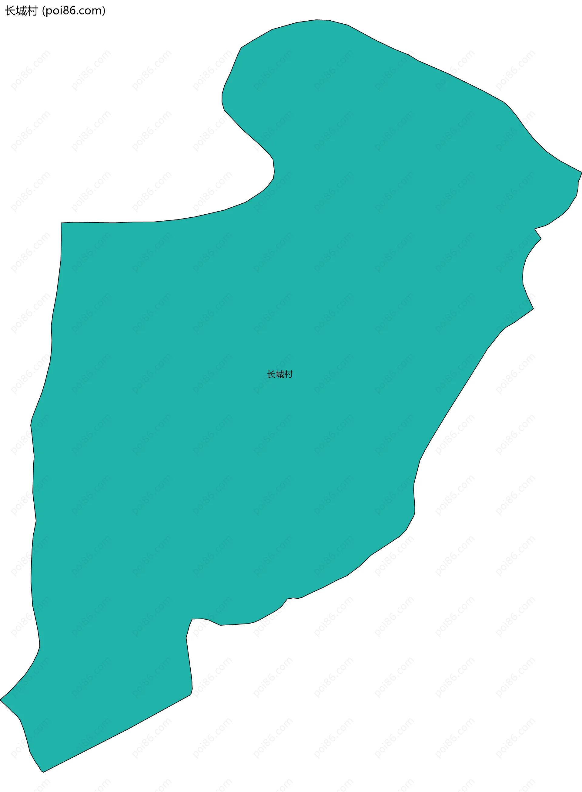 长城村边界地图