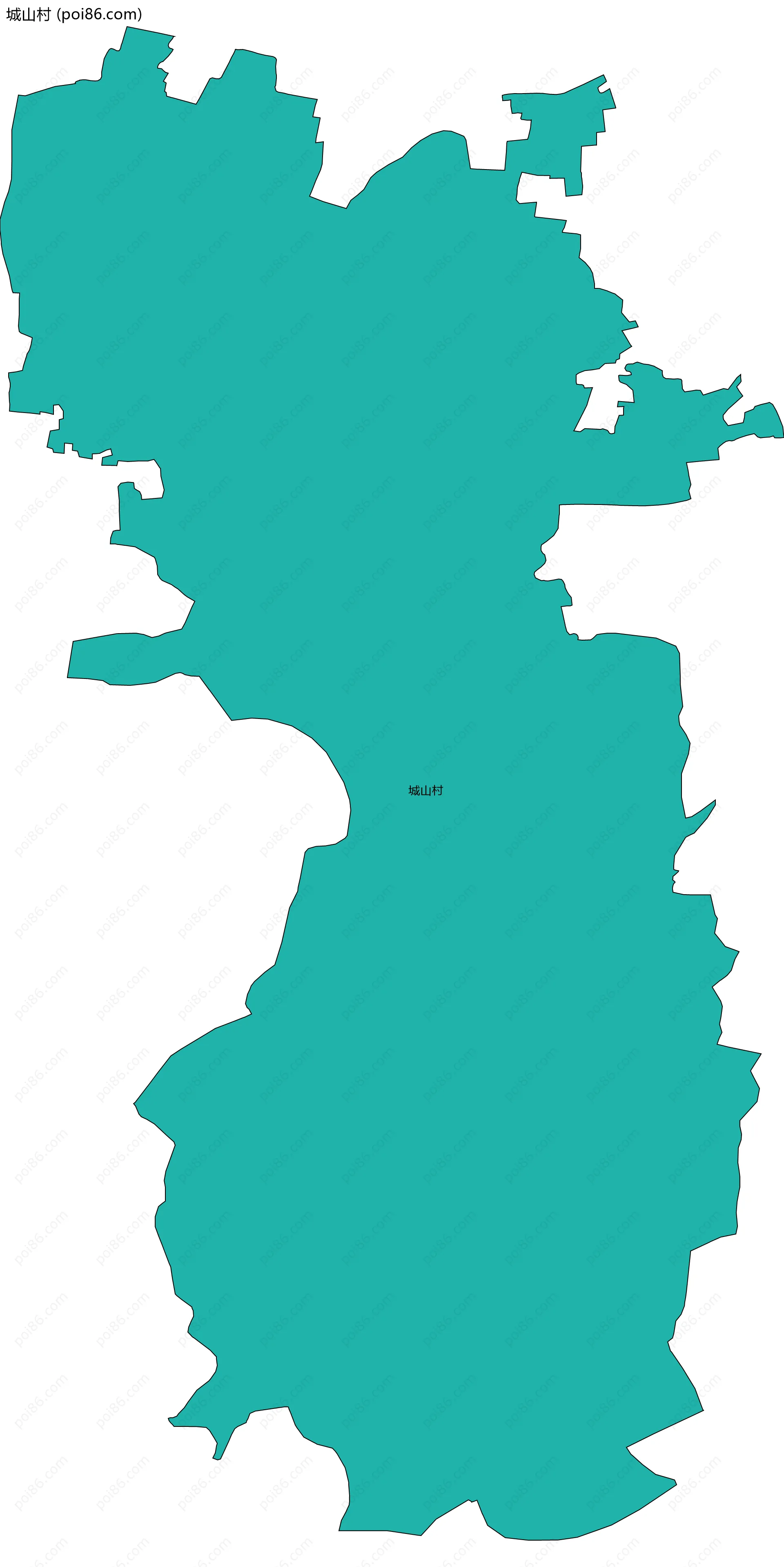 城山村边界地图