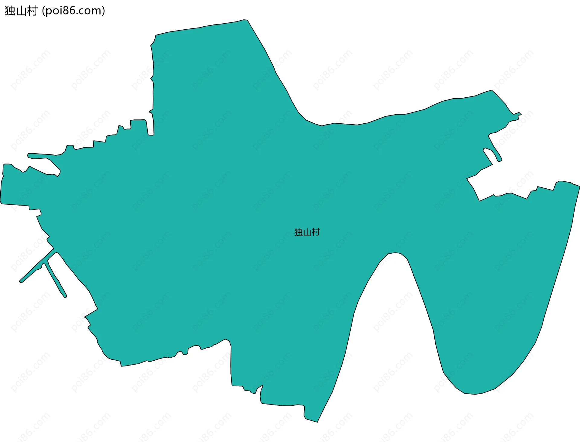 独山村边界地图