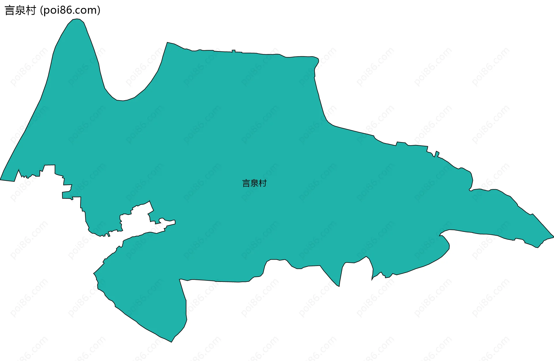 言泉村边界地图