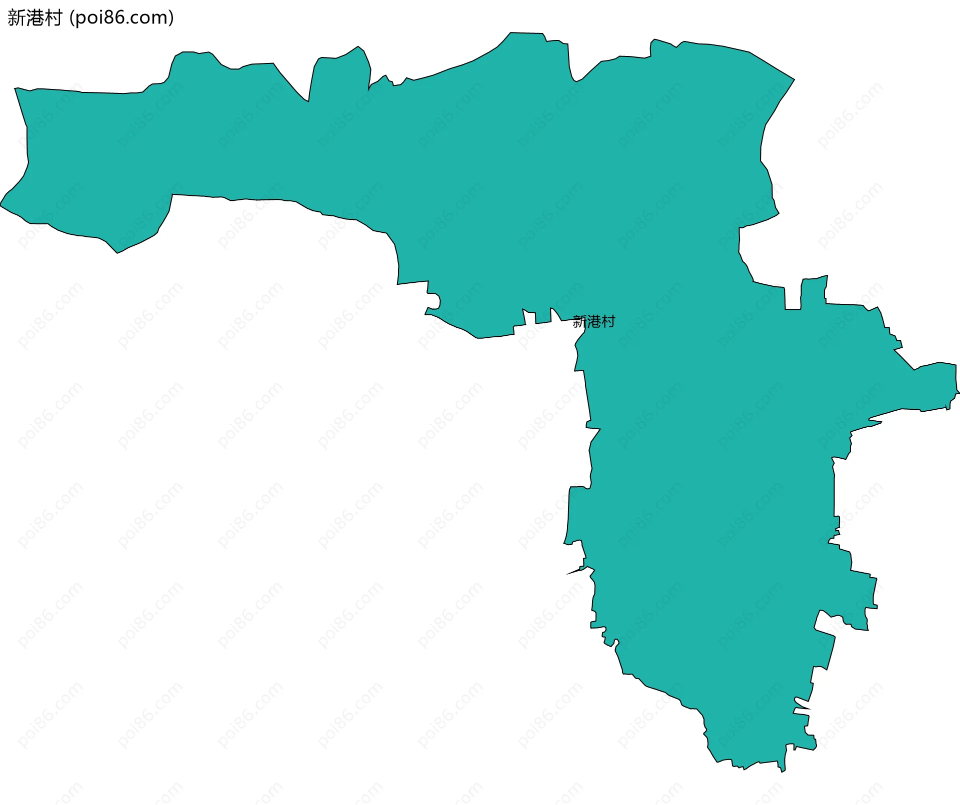 新港村边界地图