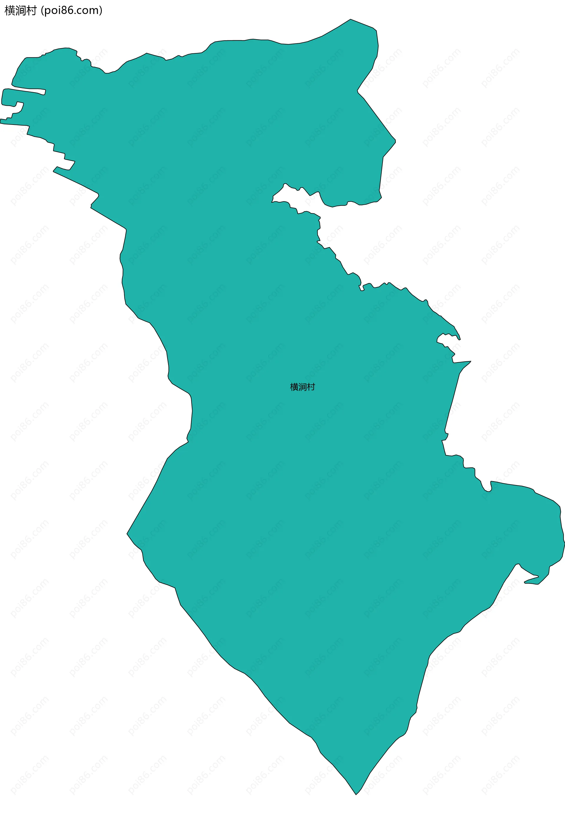 横涧村边界地图