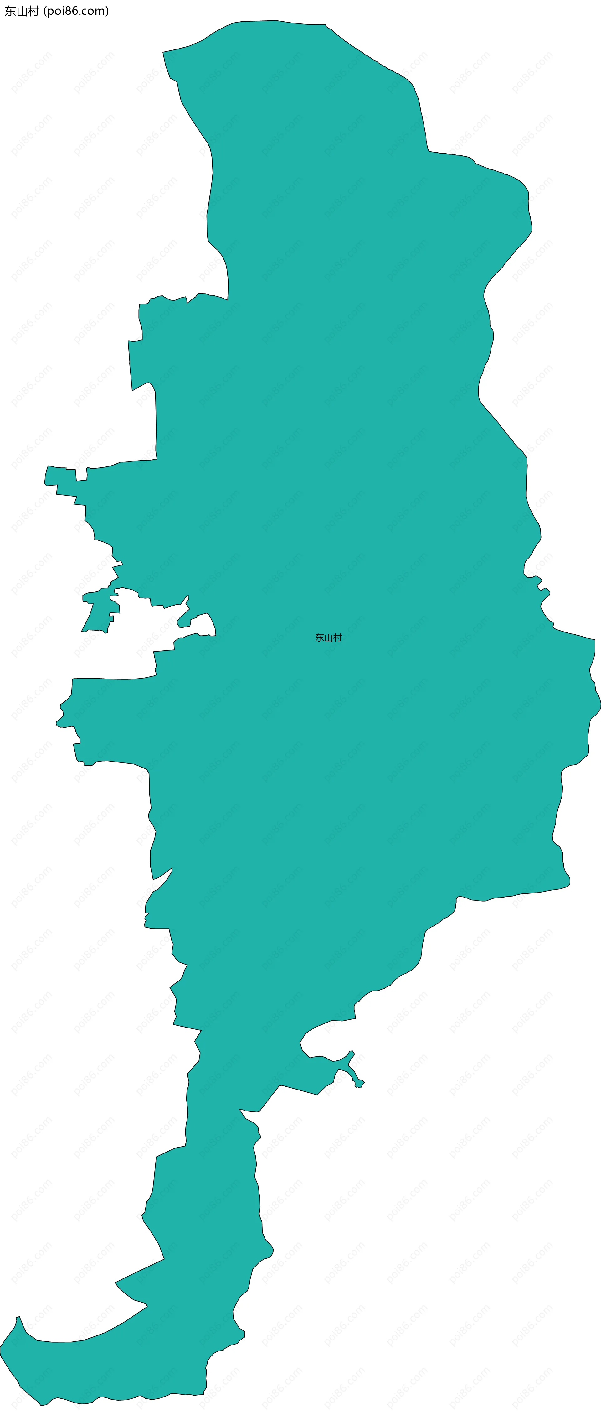 东山村边界地图