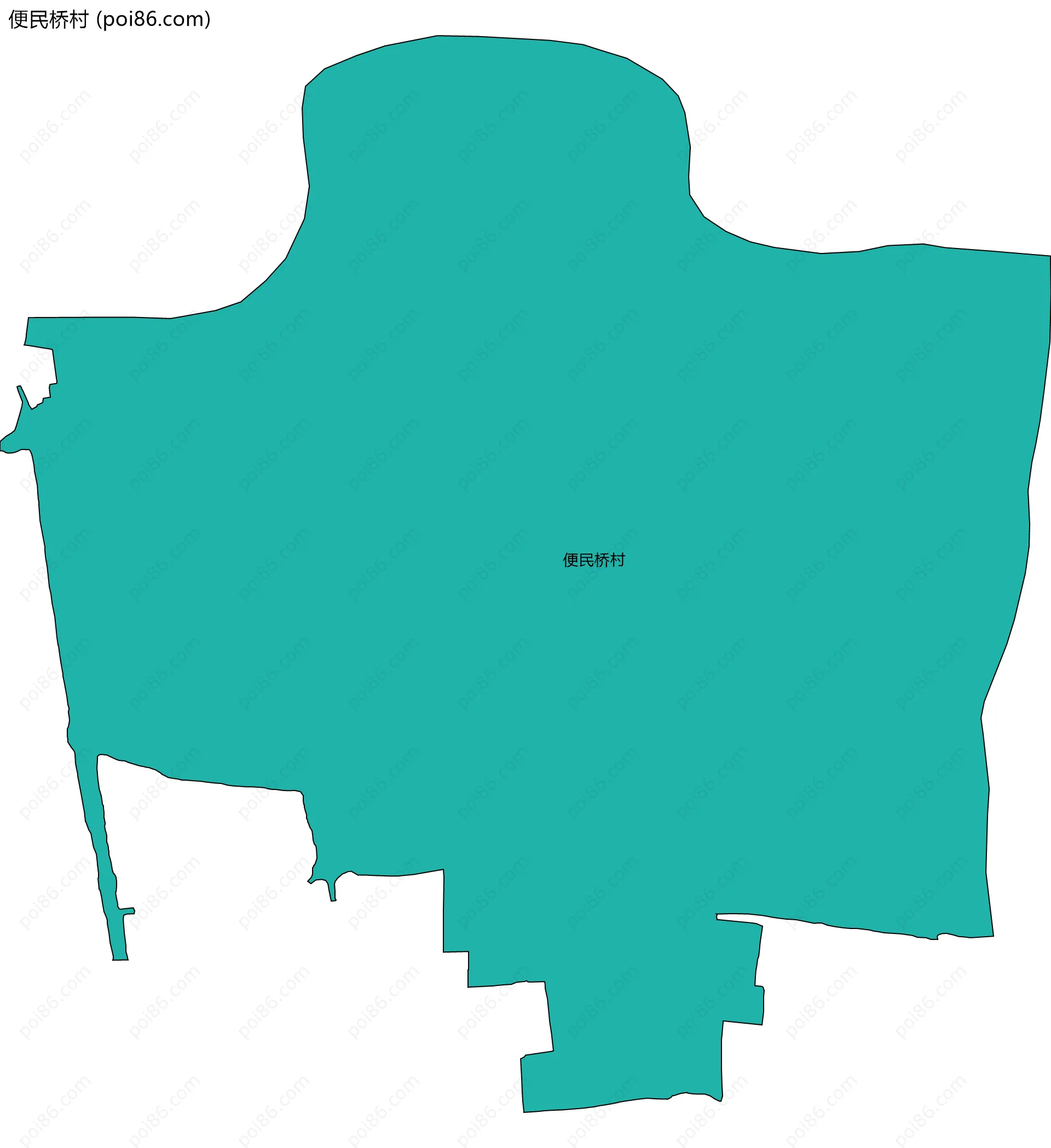 便民桥村边界地图