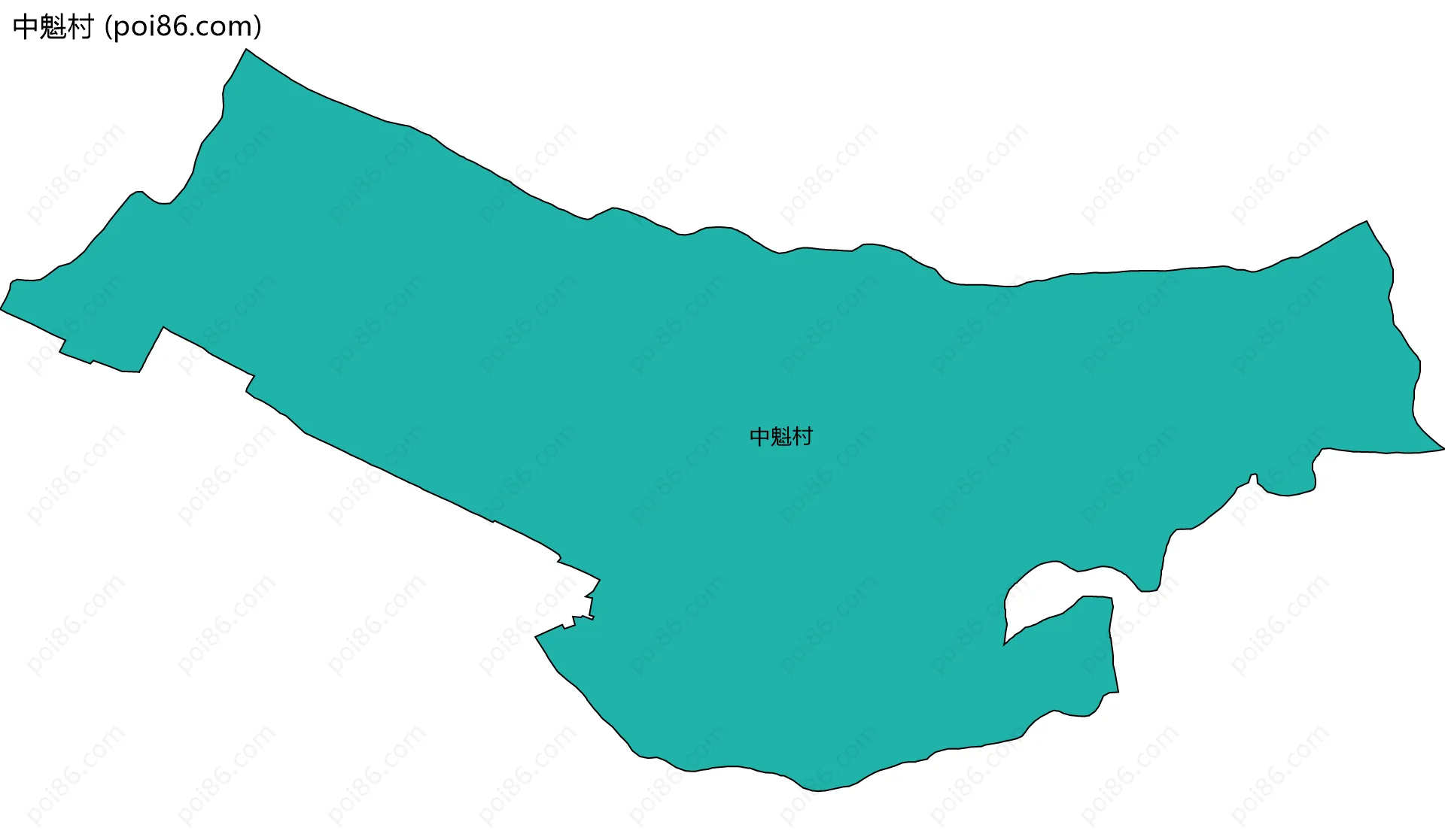 中魁村边界地图