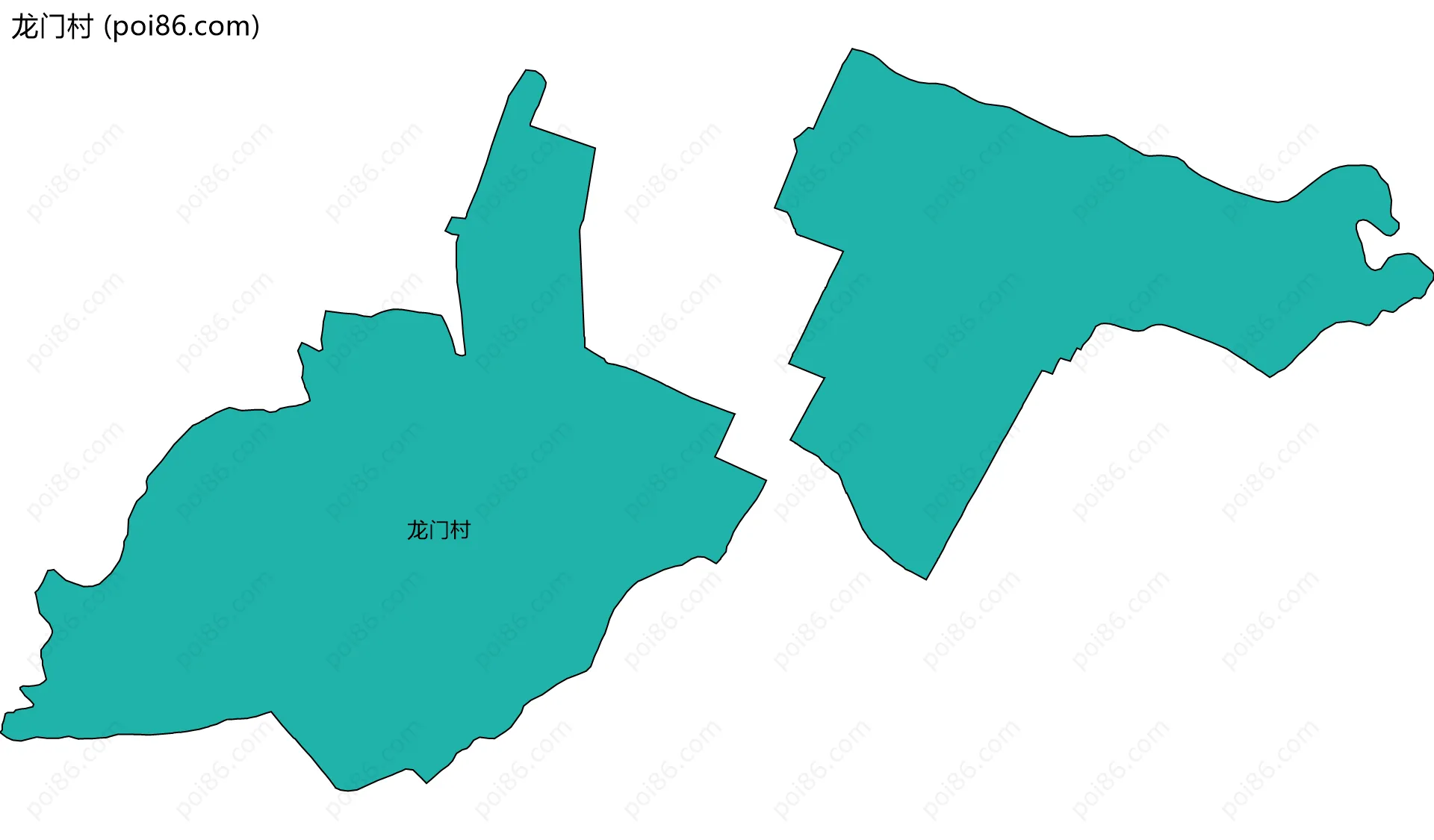 龙门村边界地图