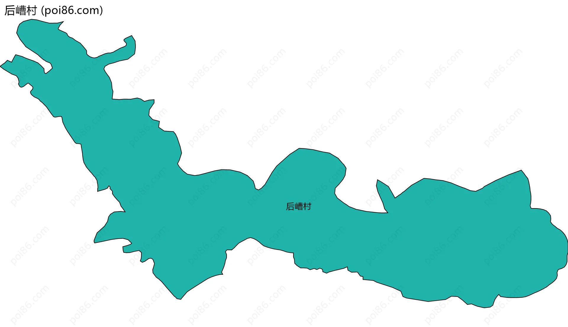 后嶆村边界地图