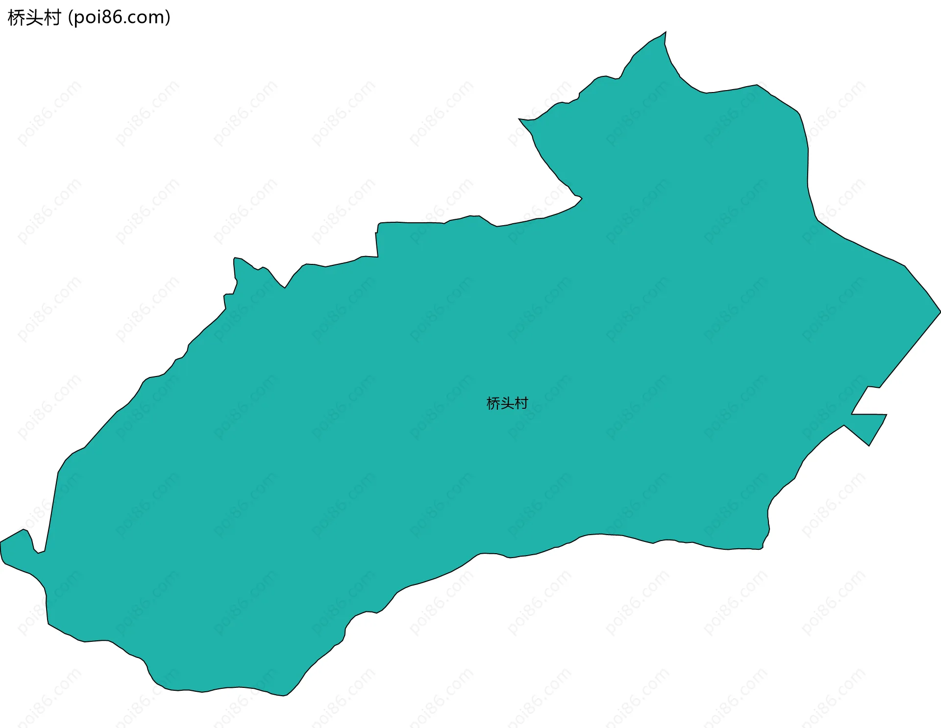 桥头村边界地图