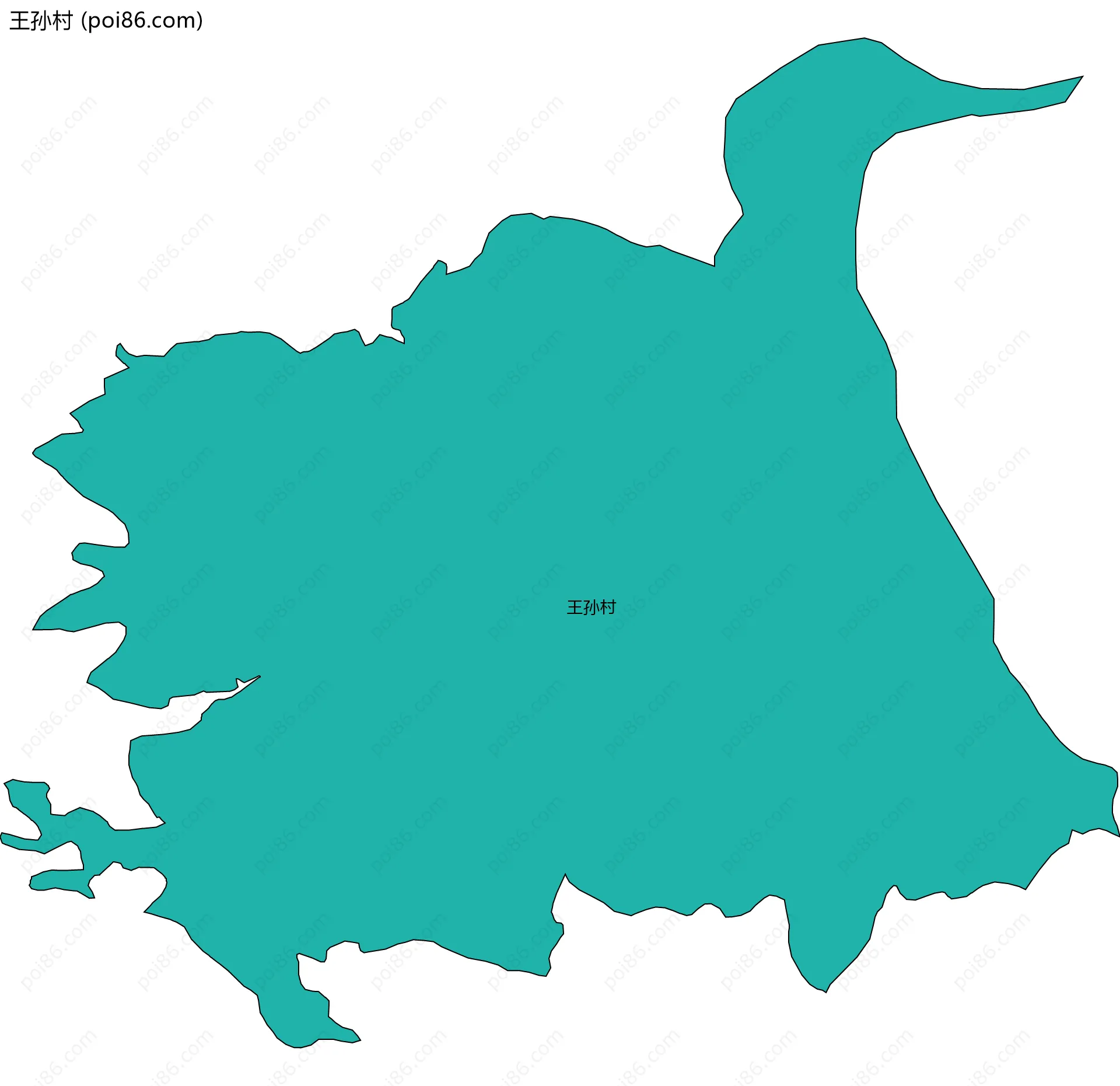 王孙村边界地图