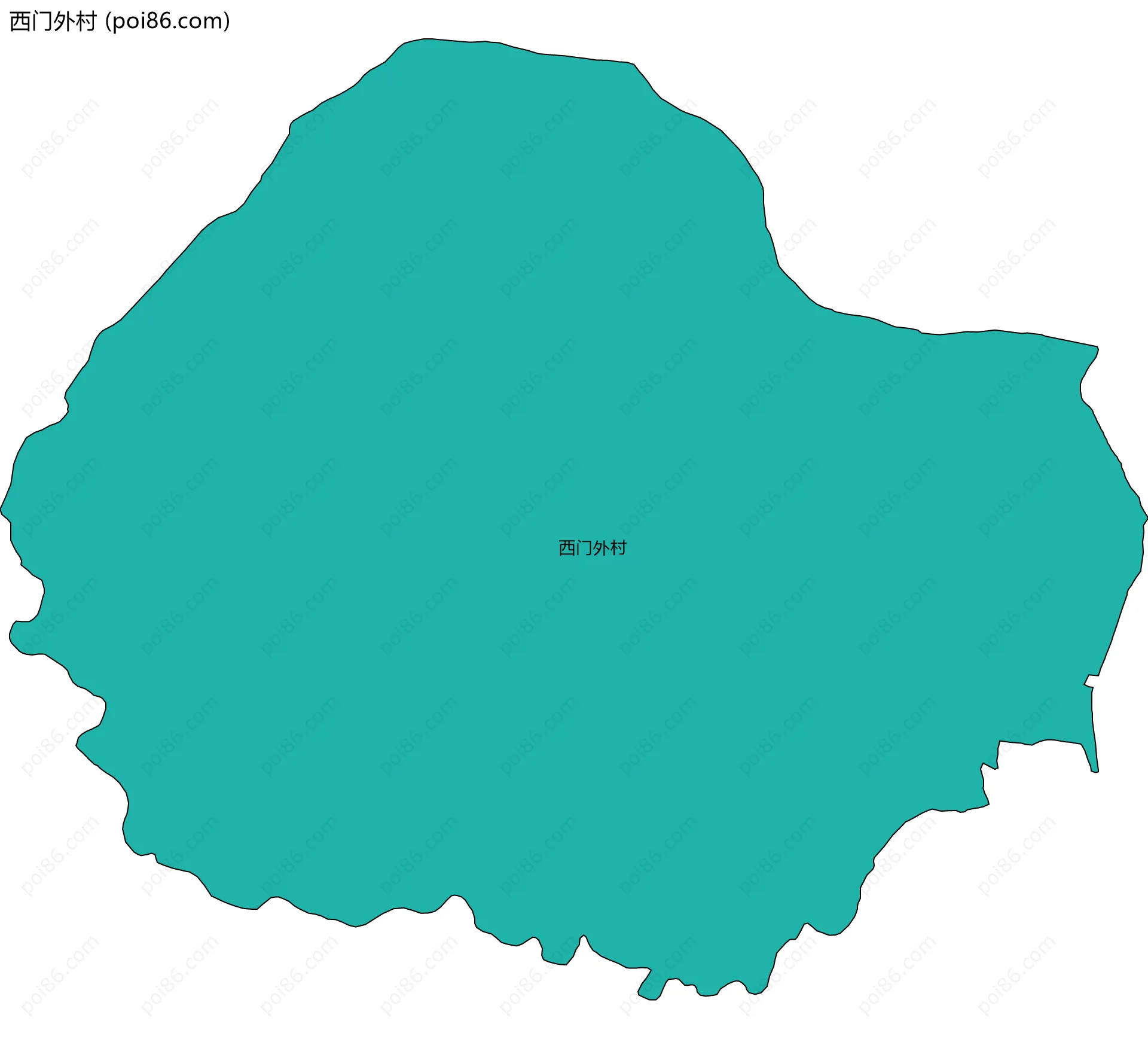 西门外村边界地图