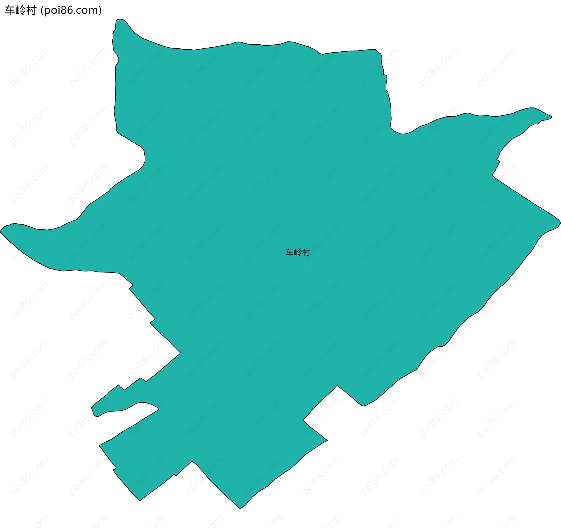 车岭村边界地图