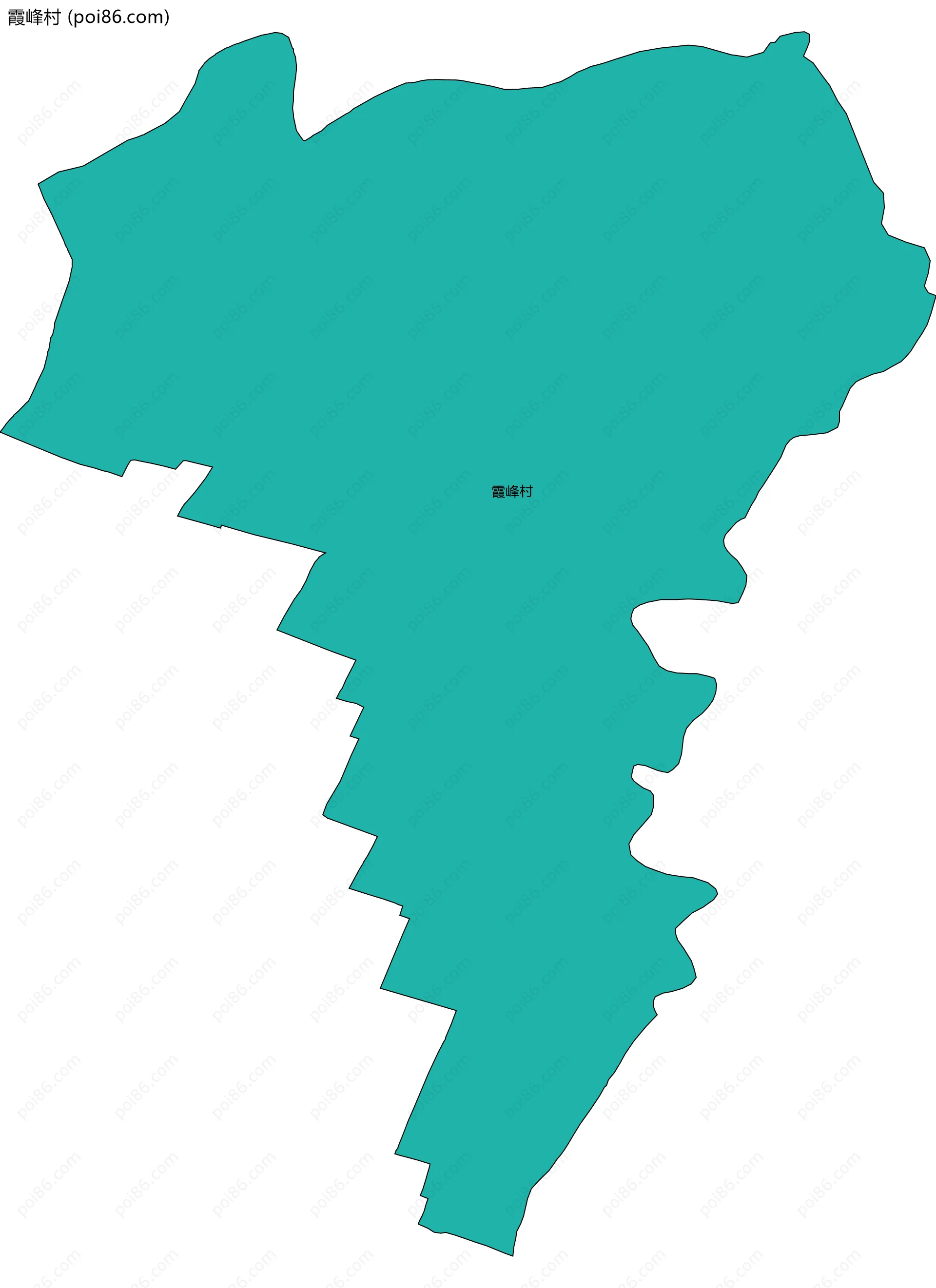 霞峰村边界地图