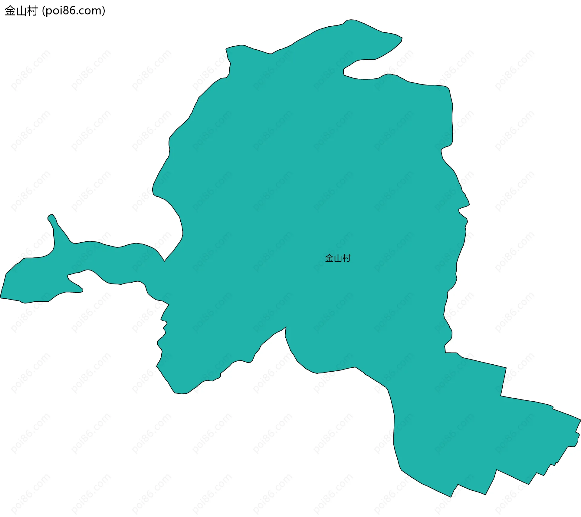 金山村边界地图