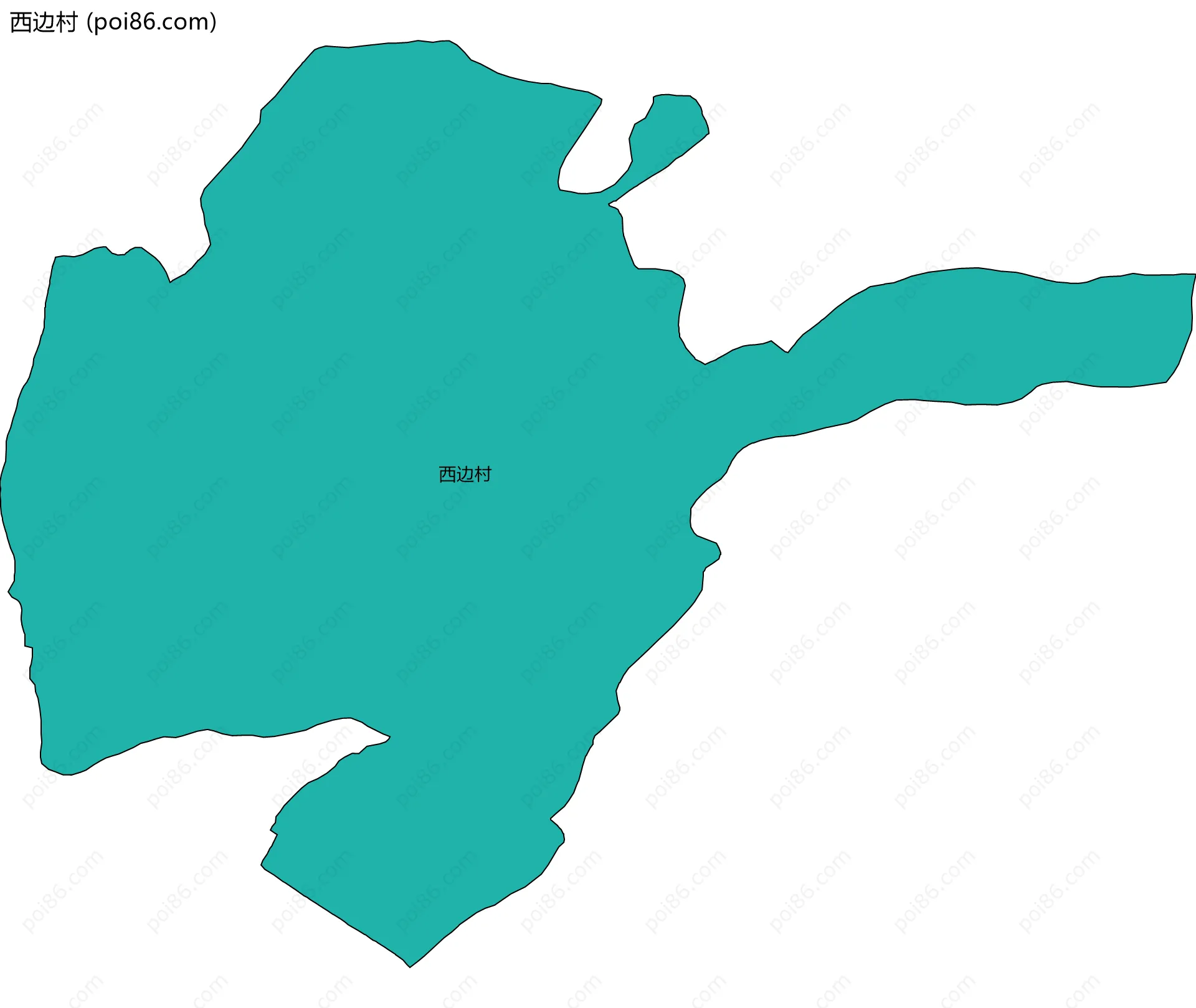 西边村边界地图